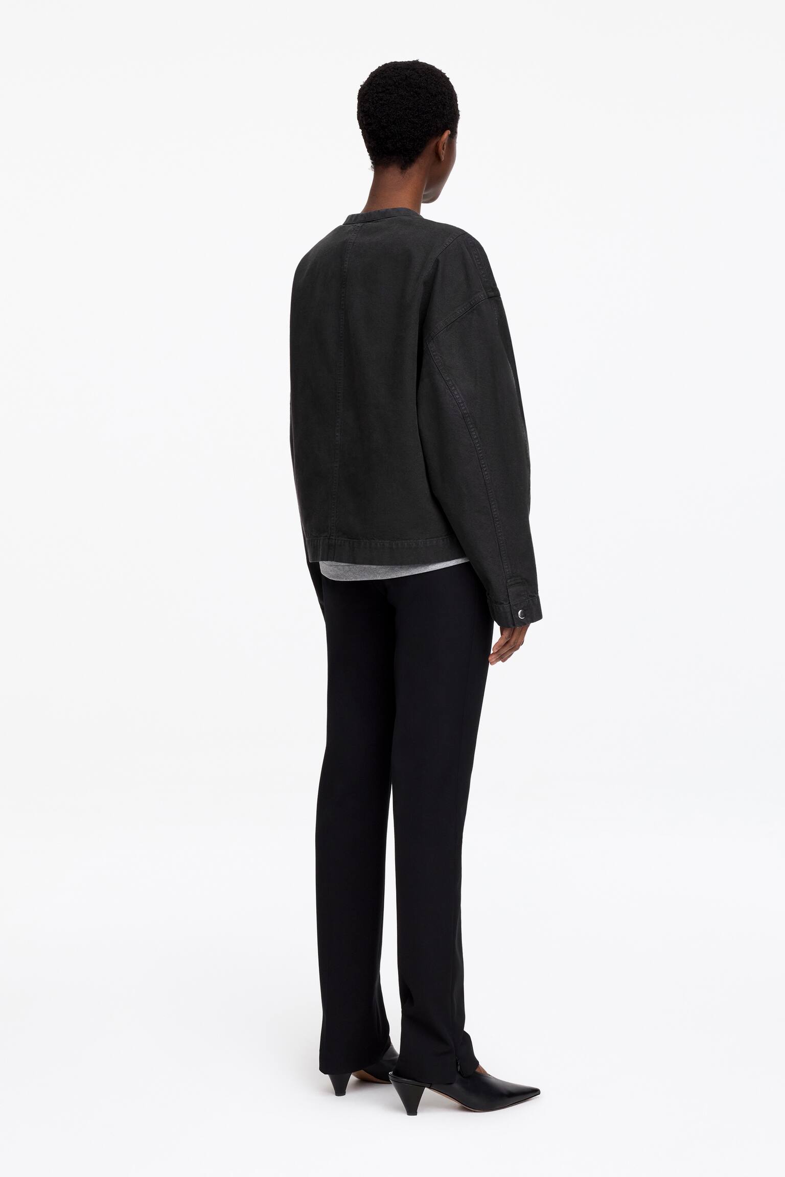 Bomullsjacka - Tvättad svart - 5