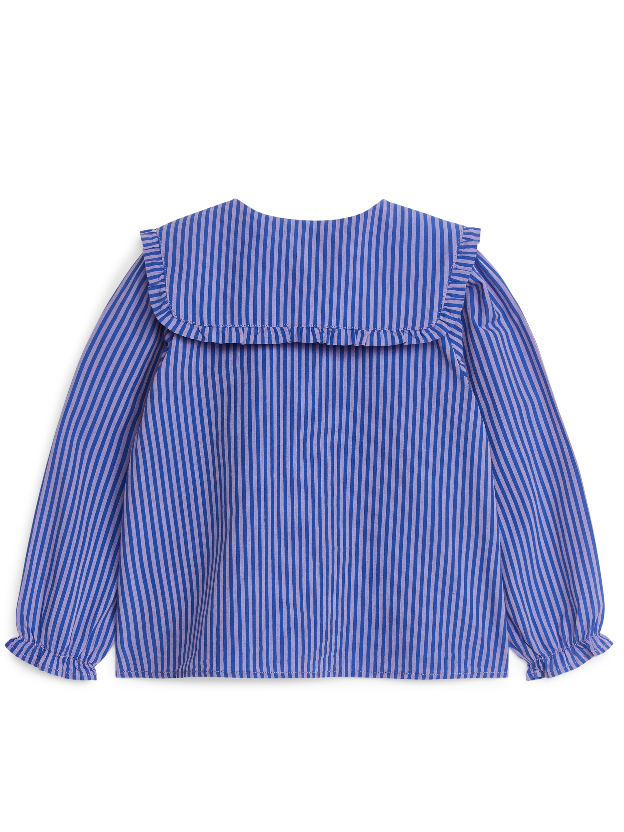 Blus med volangkrage - Blå/randig - Regular fit - Children - StillMedia/DescriptiveStillLife - 2