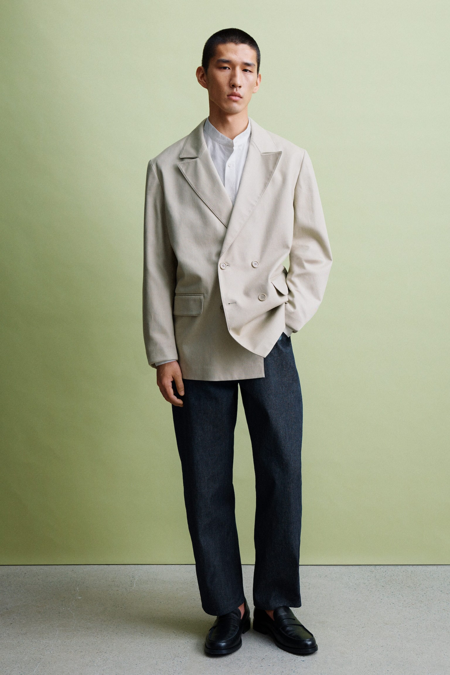 CREEK barrel jeans met ruimvallende pasvorm - Blauw/Ecru - 4