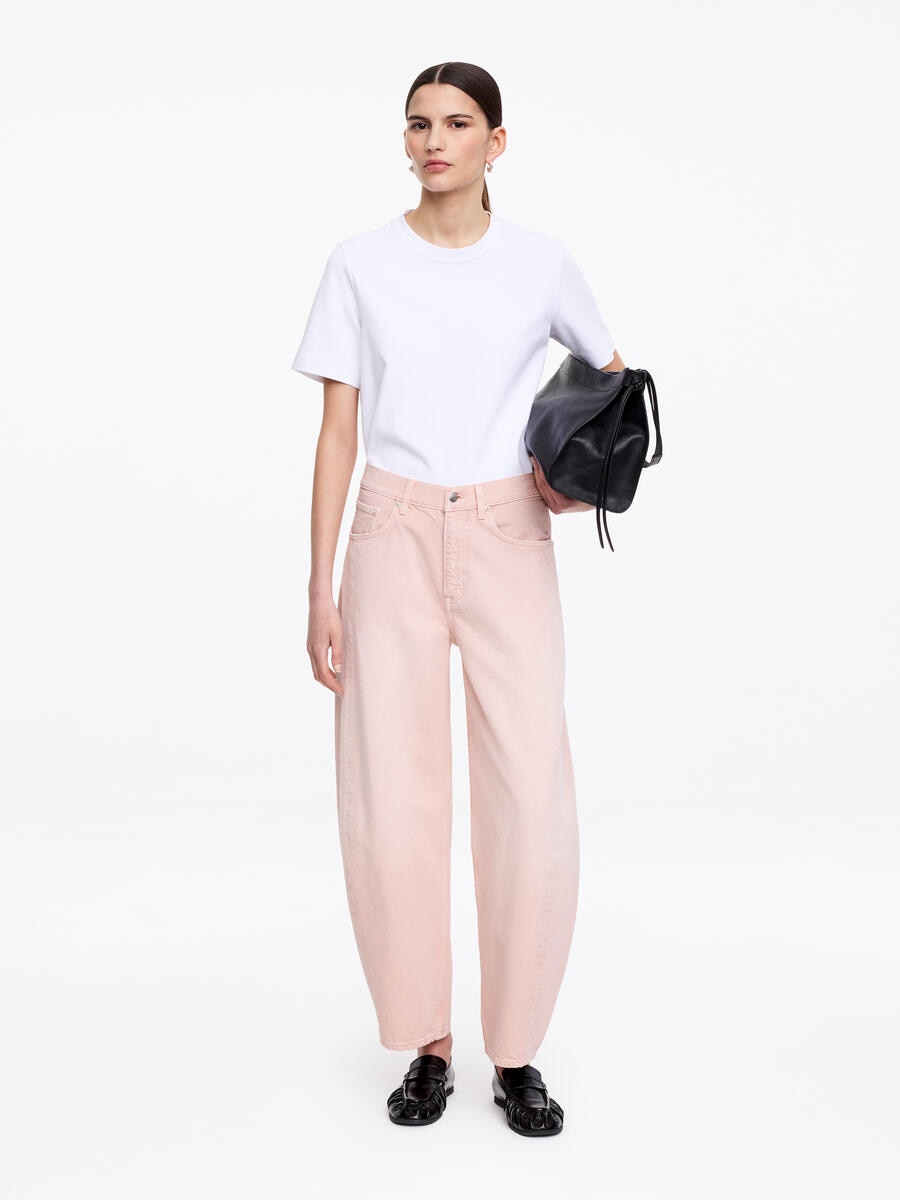 ARKET Women's  Bloom Barrel Jeans Pink,  size 31