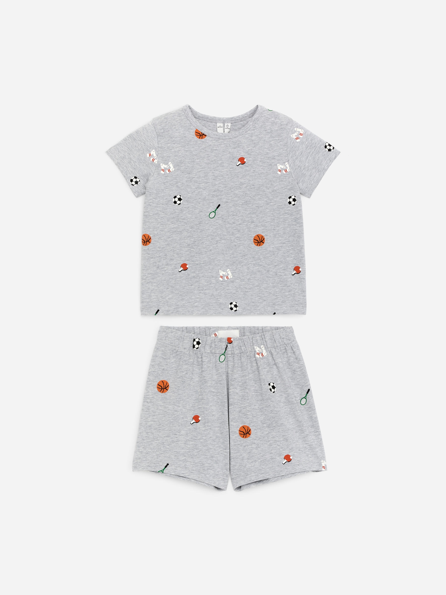 Ensemble de pyjama court en jersey-#B9BABC-18434