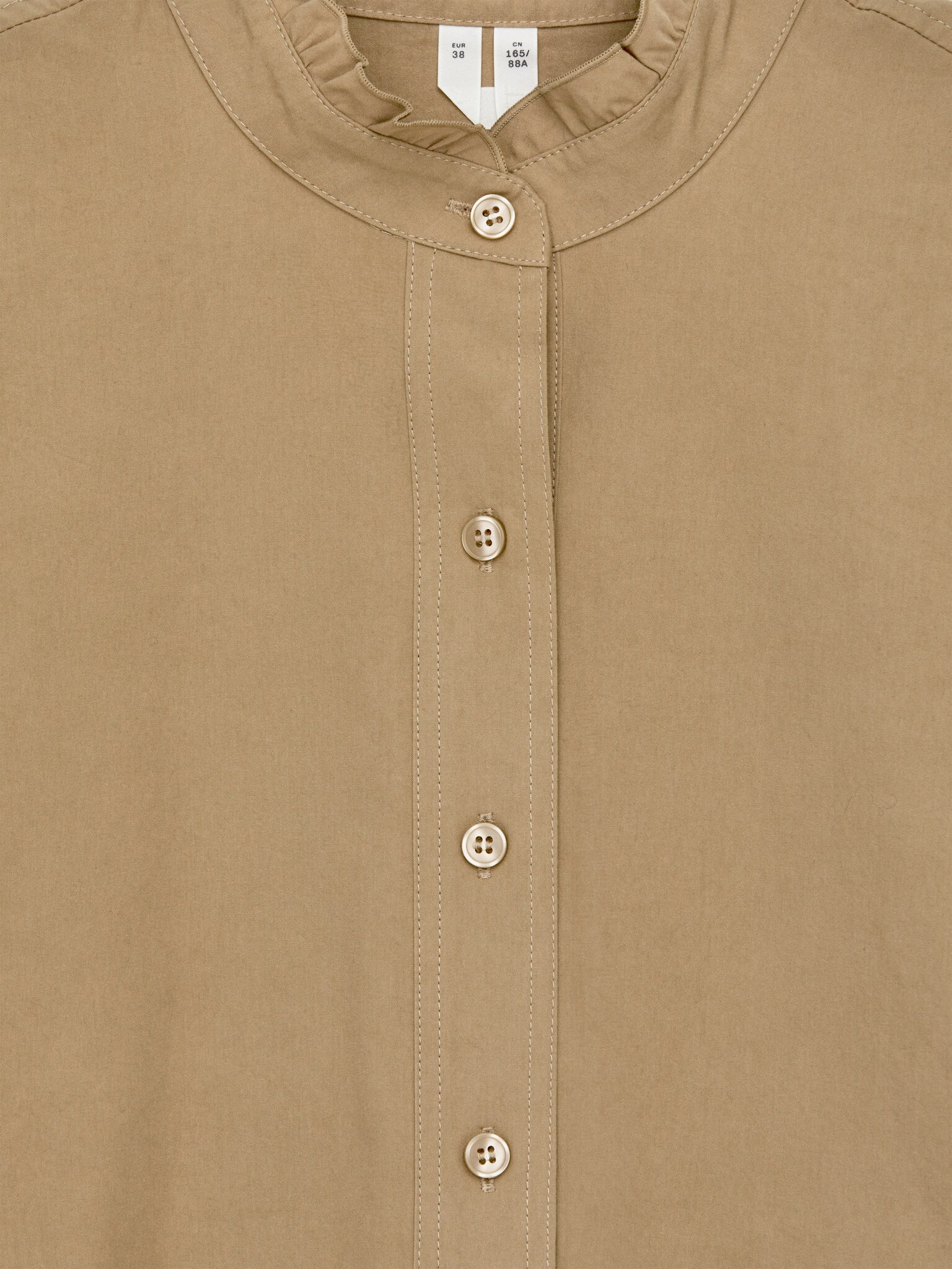 Robe à volants en coton - Beige foncé - 2