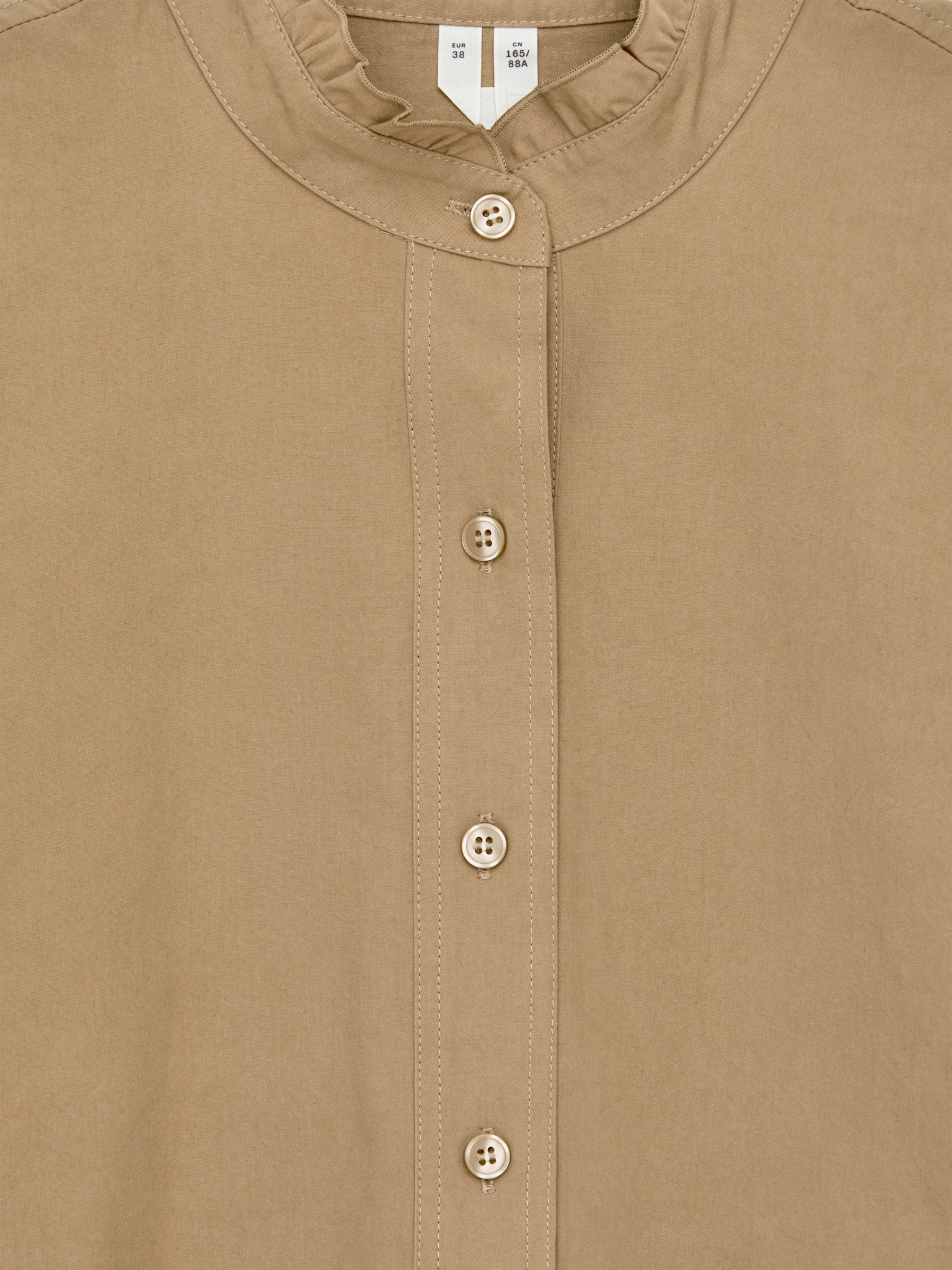 Robe à volants en coton - Beige foncé - 2