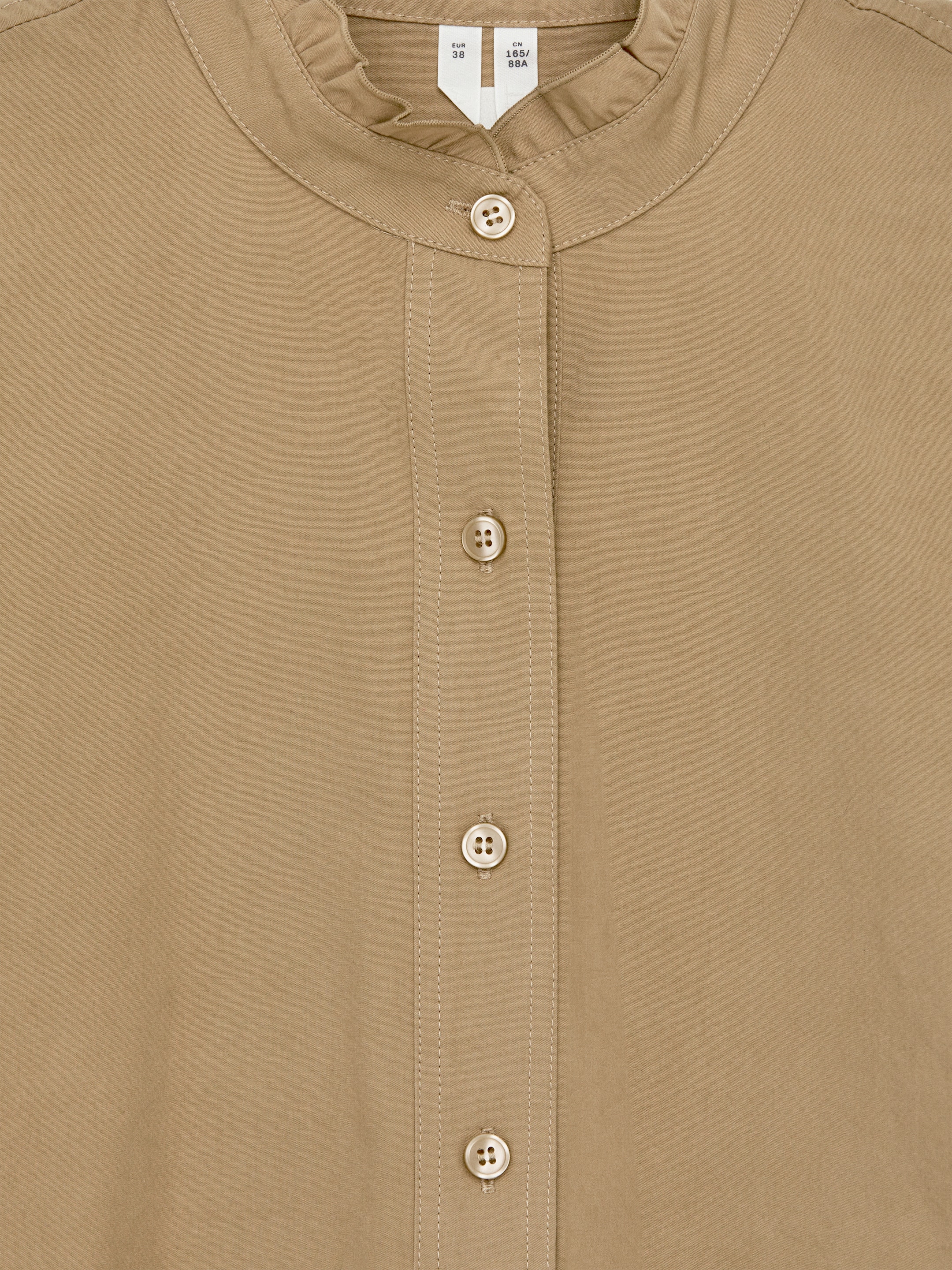 Ver imagen más grande: Vestido de algodón con detalle de volantes - Beige oscuro - MUJER | H&M ES 2