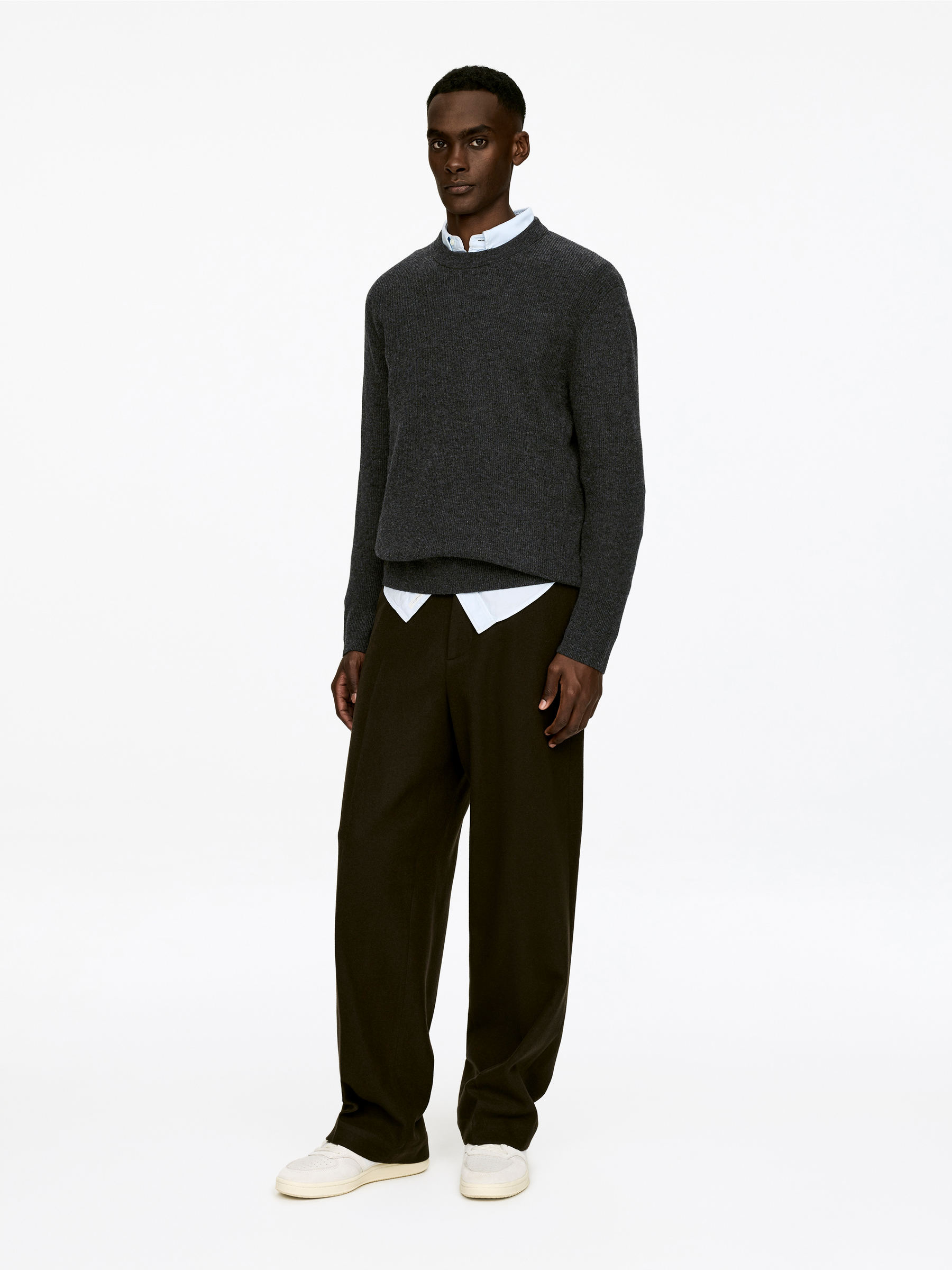 Jersey en mezcla de lana - Gris - Corte estándar - Men - StillMedia/Lookbook - 6