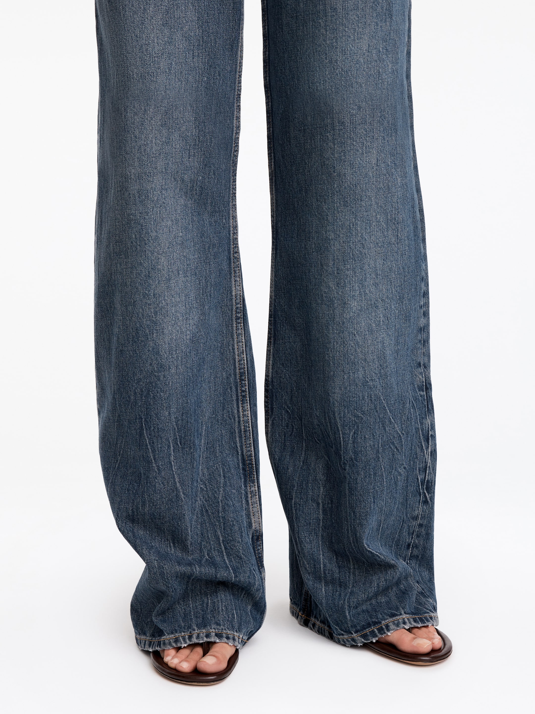Jeans ELM flared a vita alta - Blu grigiastro - Loose fit - women - StillMedia/Lookbook - 4