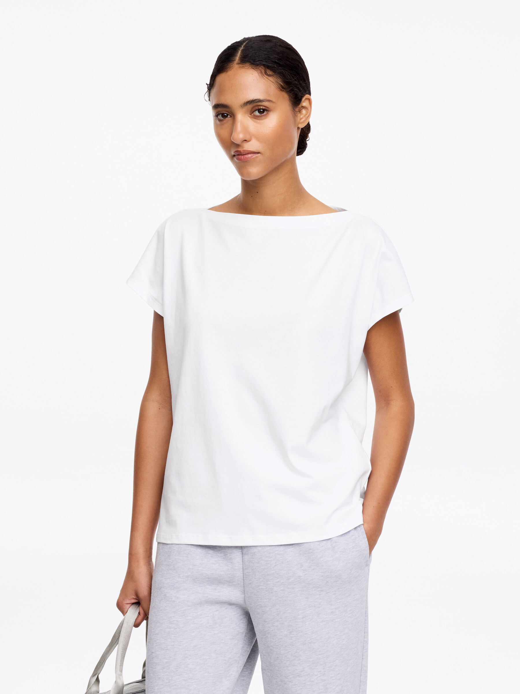 Top de manga casquillo - Blanco - Corte holgado - Women - StillMedia/Lookbook - 5