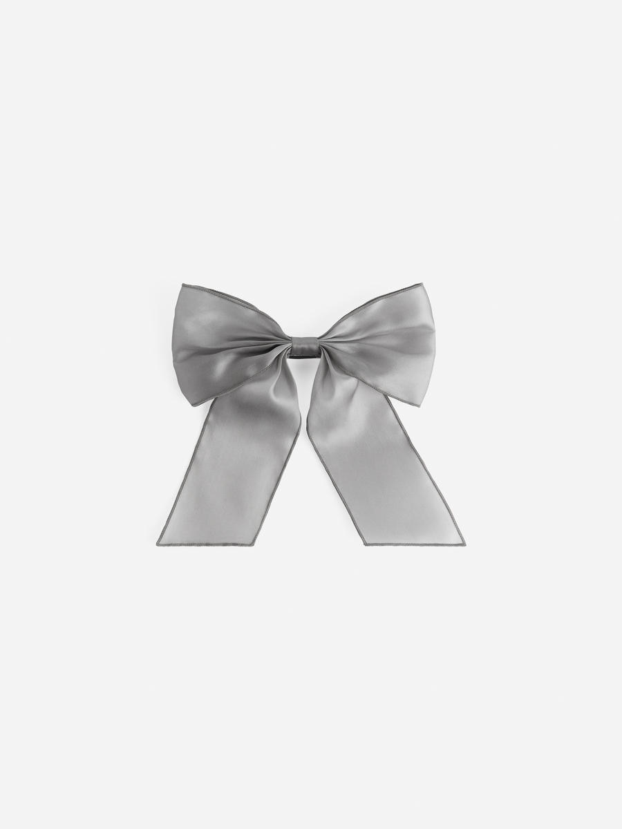 ARKET Women's  Silk Organza Bow Grey,  