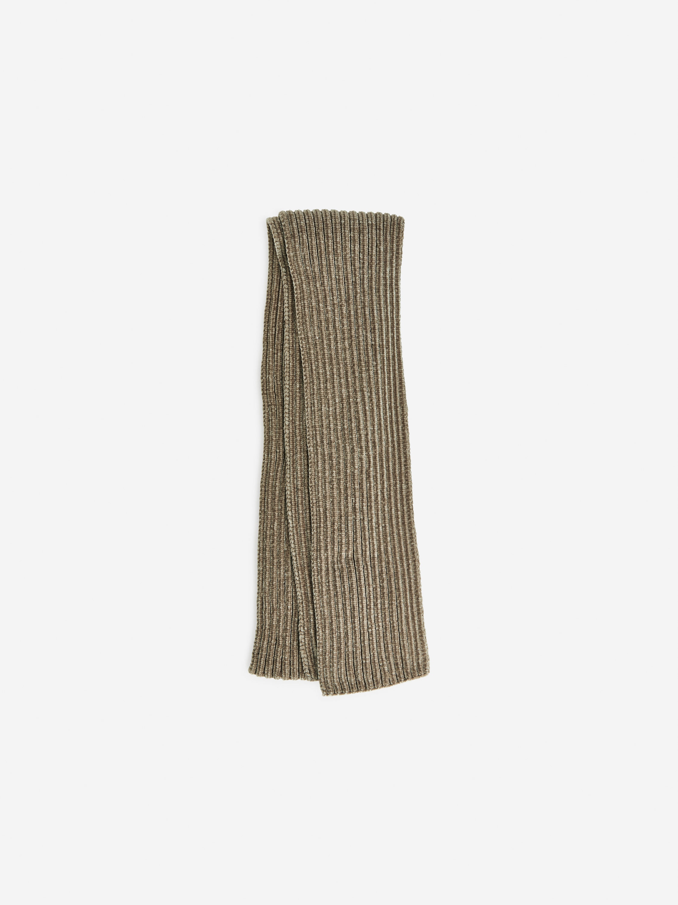 Ribbed Chenille Scarf-Brown-5987