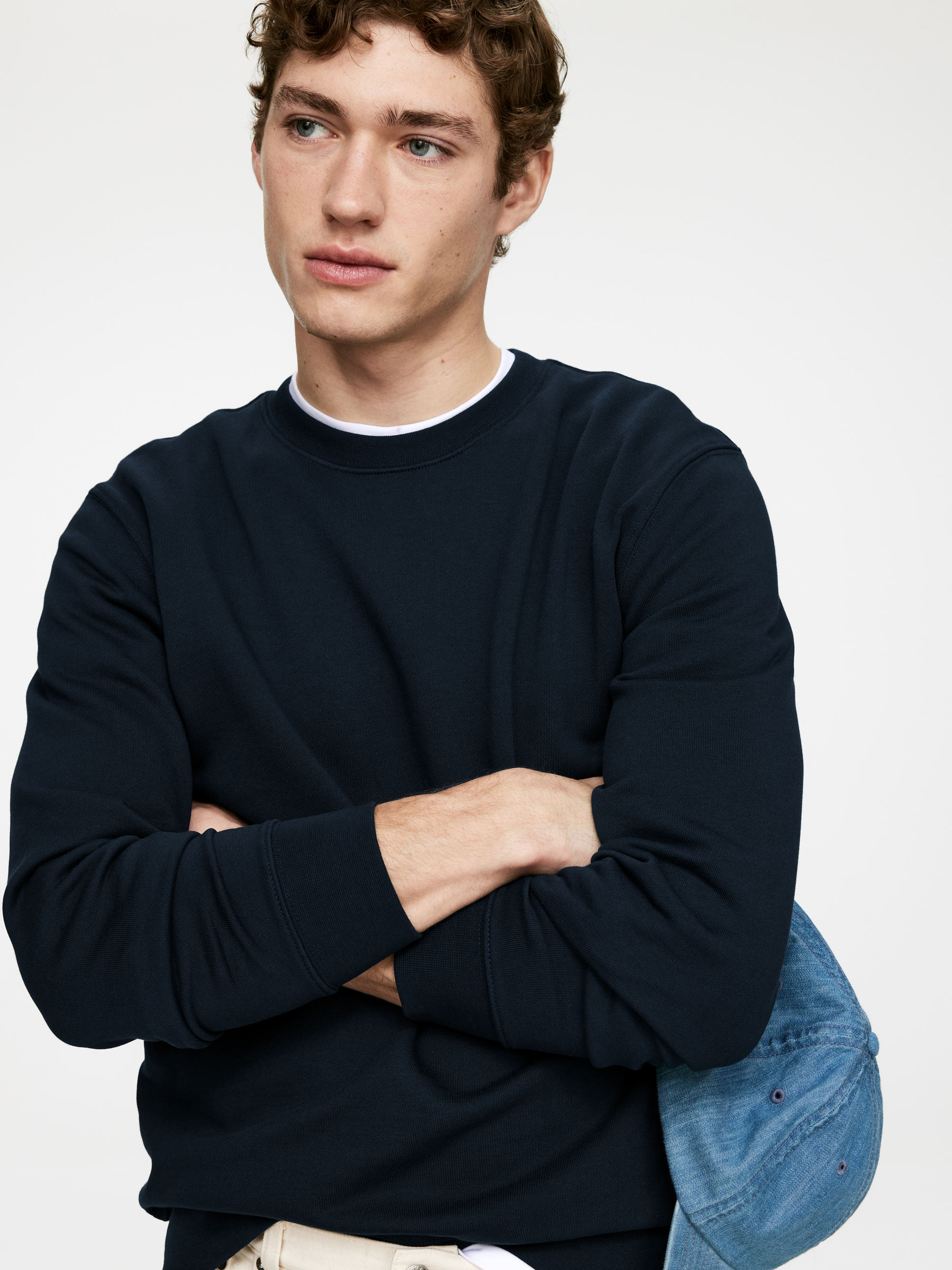 Mid-Weight Sweatshirt - Dark Blue - Regular fit - Men - StillMedia/Lookbook - 4
