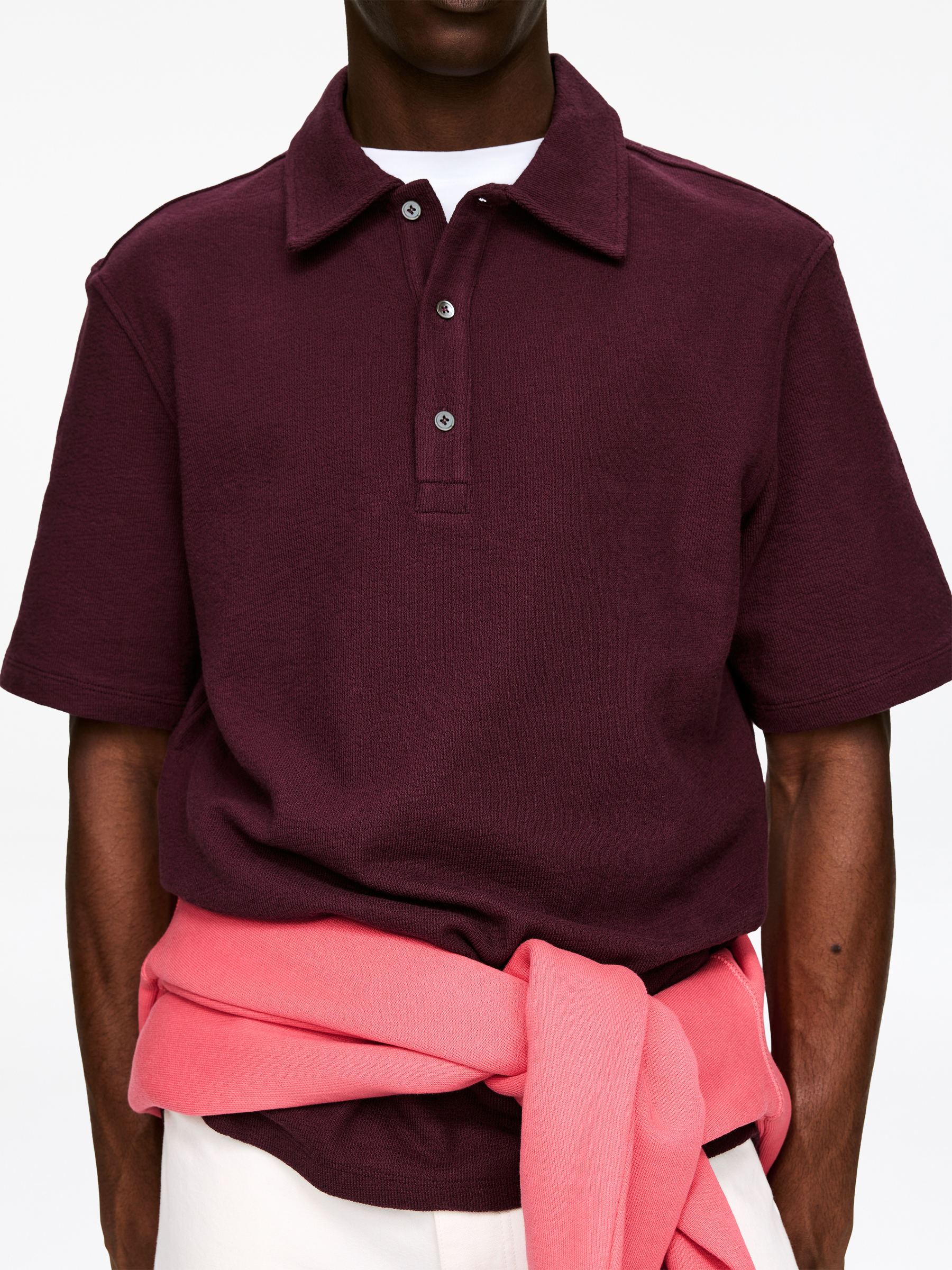 Kurzärmliges Polohemd - Weinrot - Regular Fit - Herren - StillMedia/Lookbook - 10