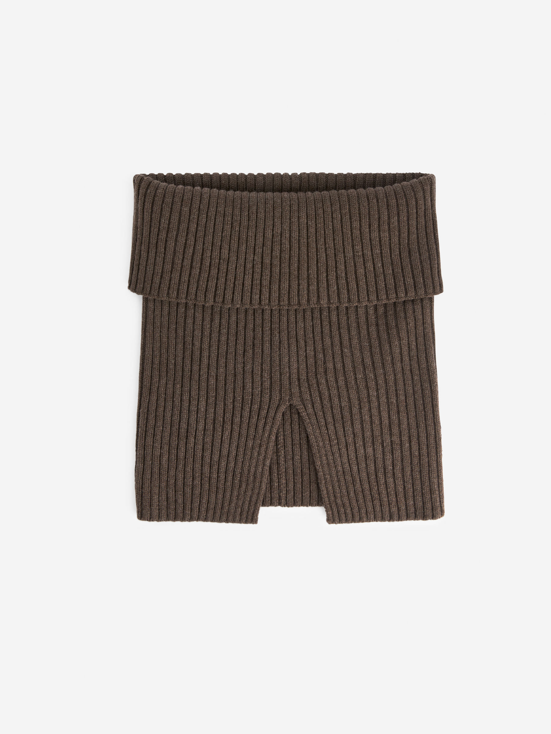 Plastron en laine côtelée - Taupe - Femme - StillMedia/DescriptiveStillLife - 1