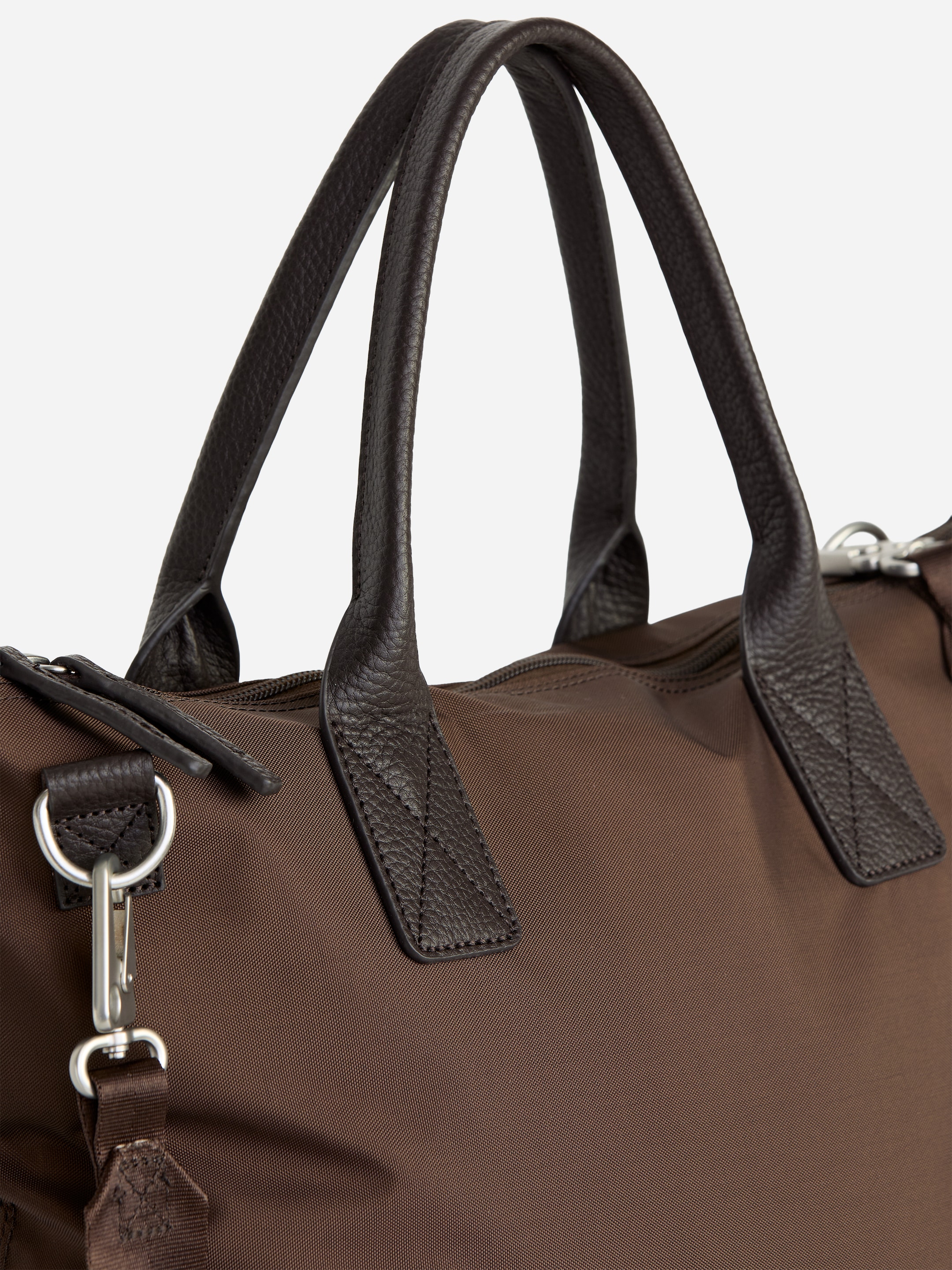 Bolso tote de nailon y piel - Marrón oscuro - men - StillMedia/DescriptiveDetail - 3