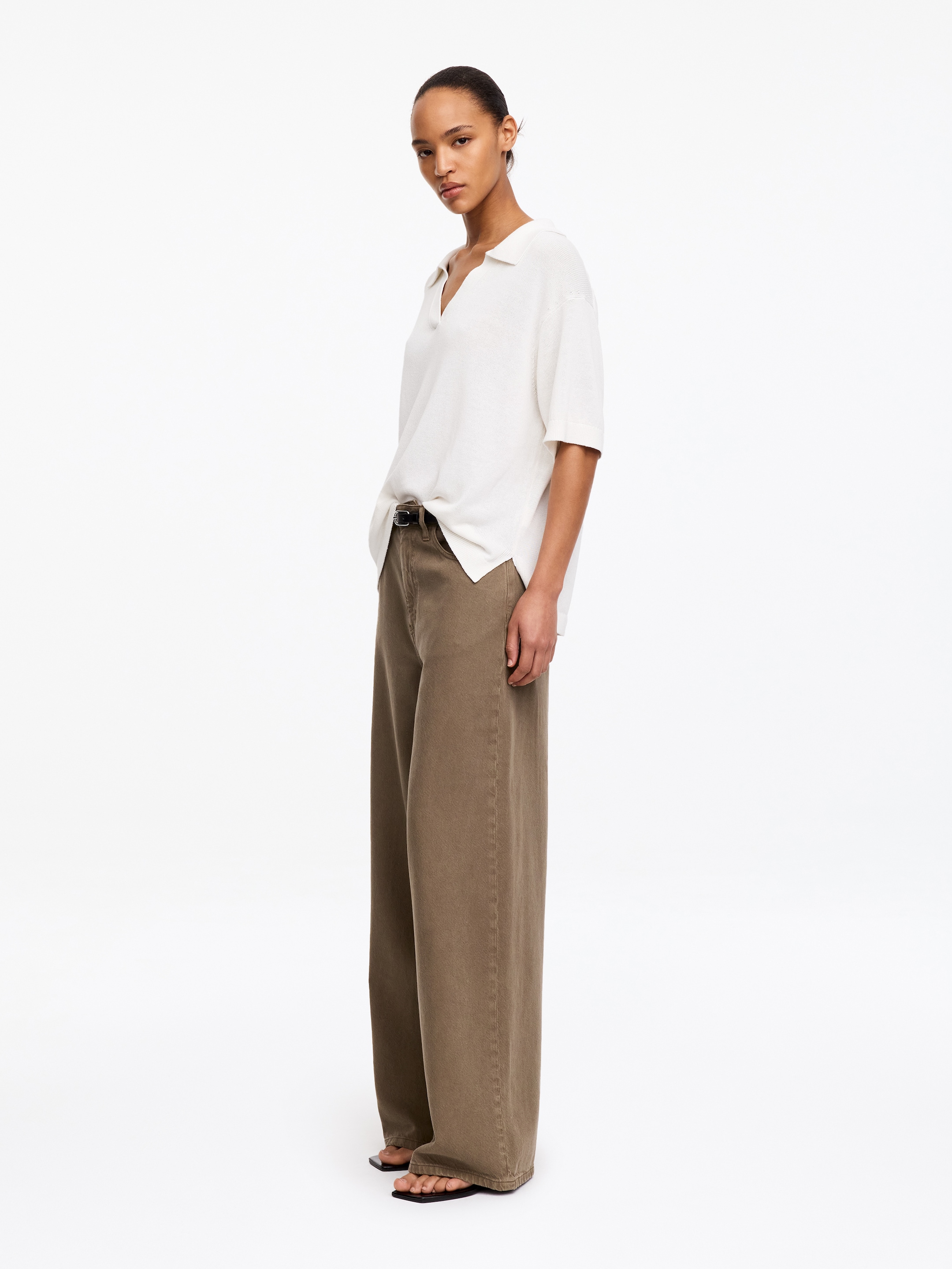 Weite Hose - Dunkles Graubraun - Regular Fit - Damen - StillMedia/Lookbook - 5