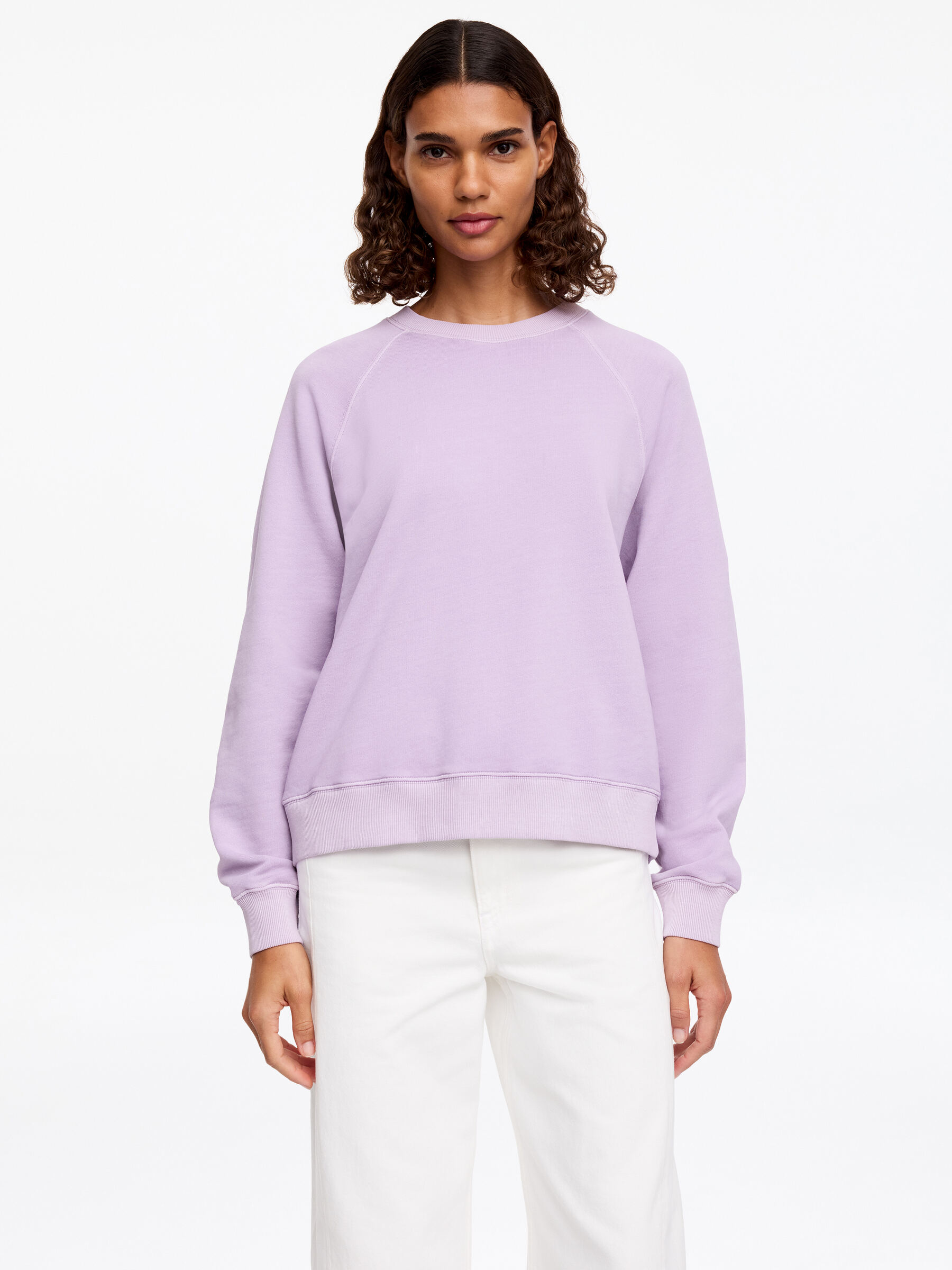 Bluza z tkaniny frotte - Liliowy - Fason normalny - Women - StillMedia/Lookbook - 3