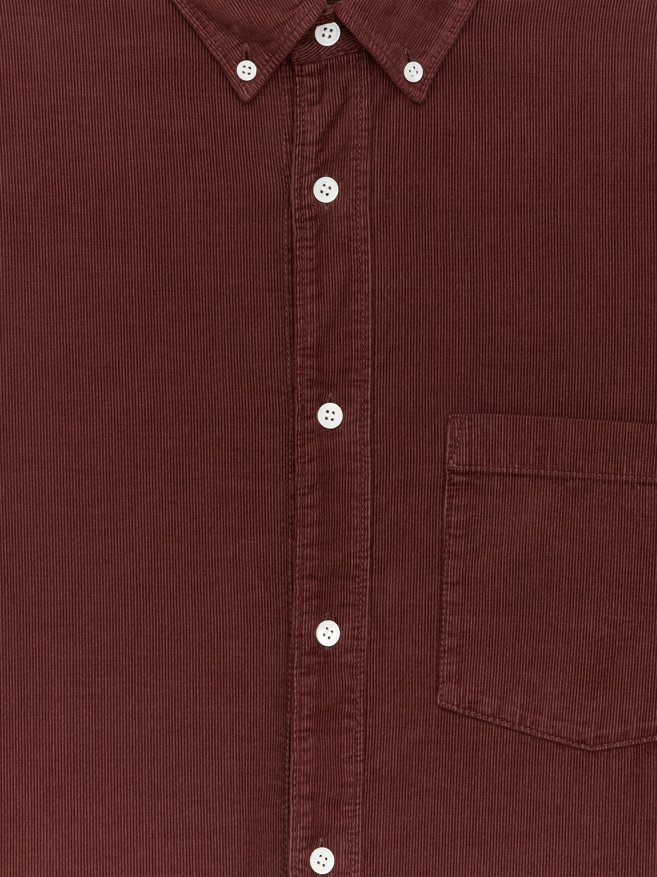 Chemise décontractée en velours côtelé - Rouge brun - Relaxed fit - Homme - StillMedia/DescriptiveDetail - 1