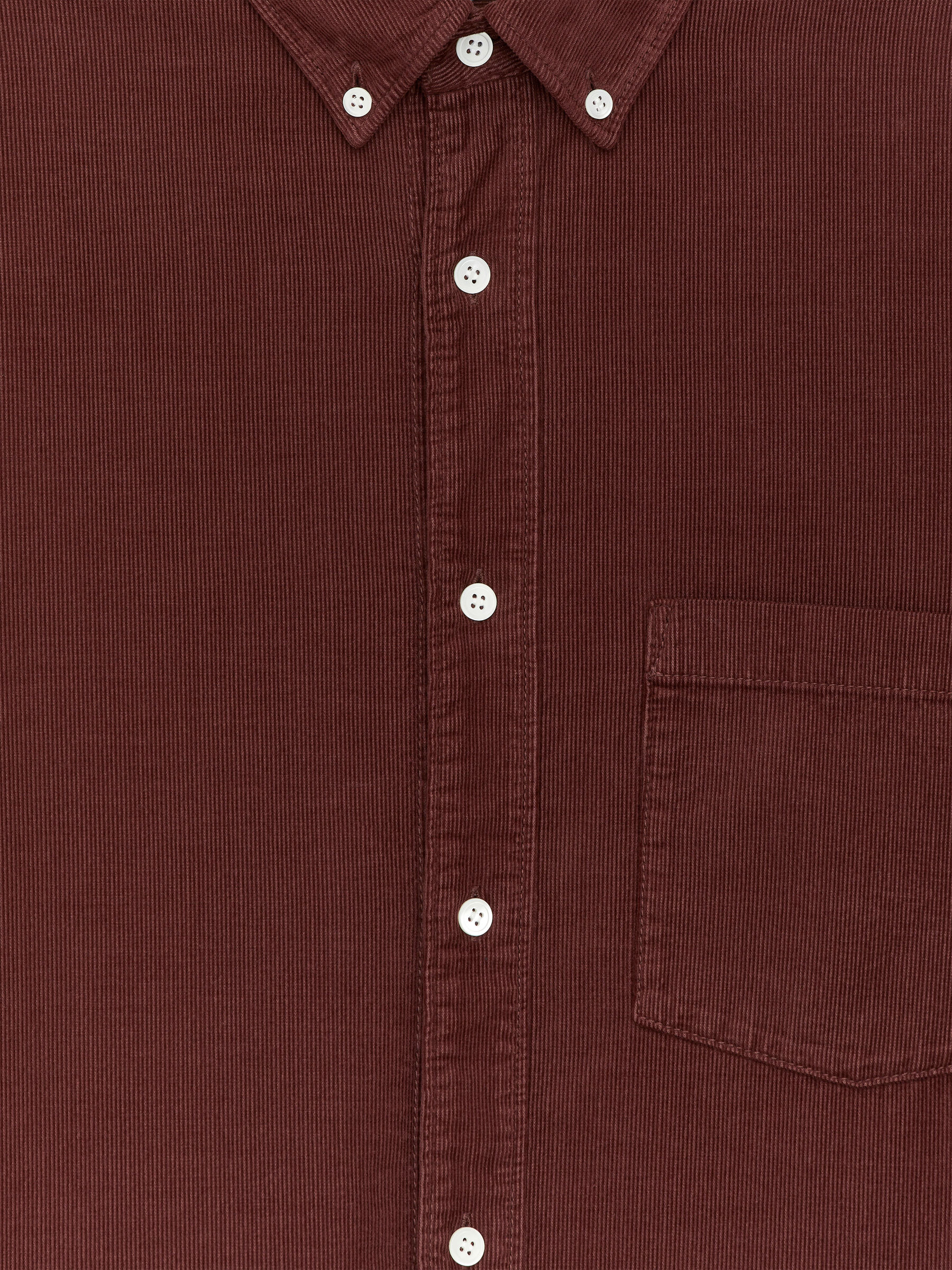 Relaxed Corduroy Shirt - Reddish Brown - Relaxed fit - Men - StillMedia/DescriptiveDetail - 1