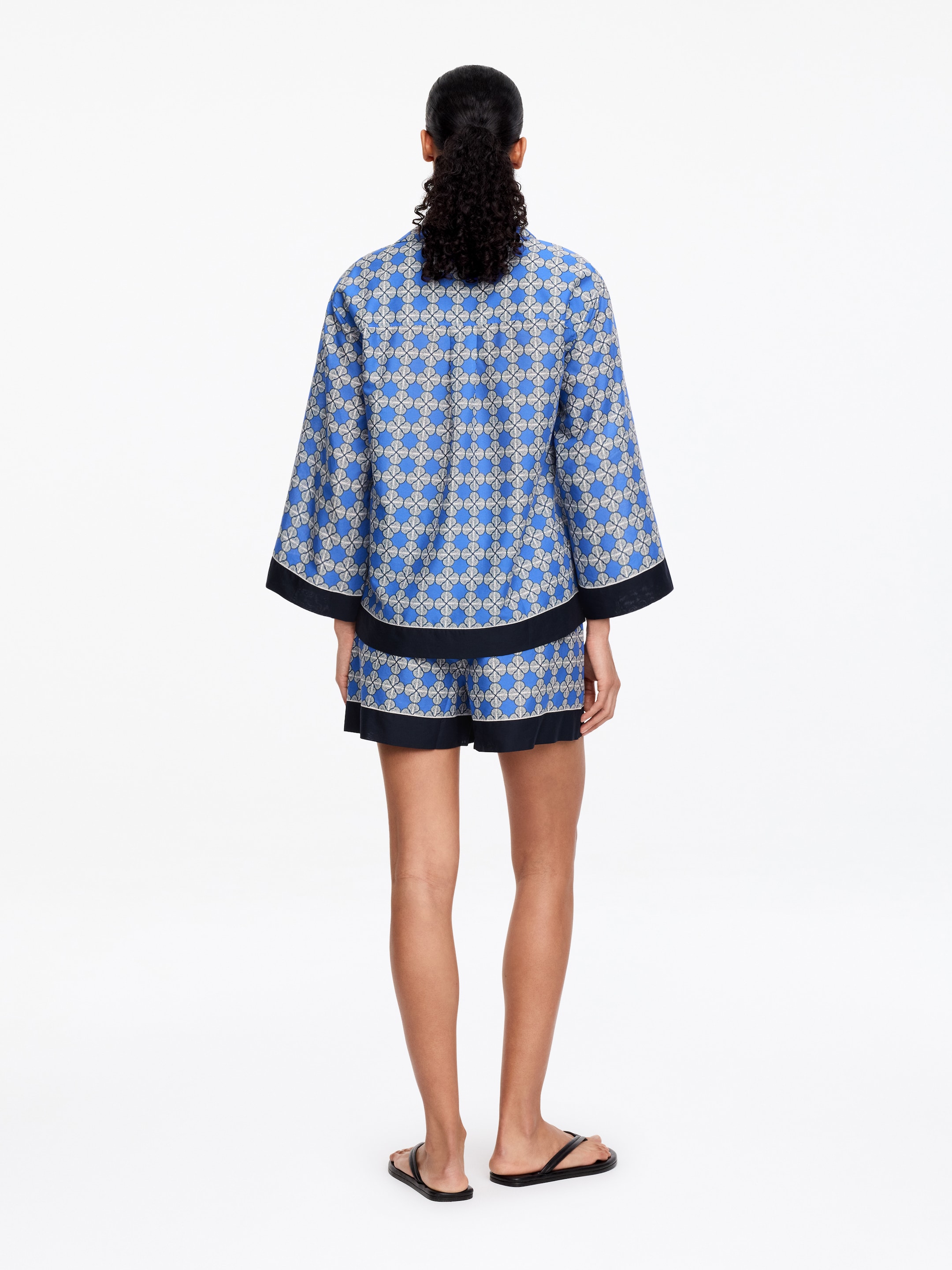 Chemise en lyocell mélangé - Bleu - Regular fit - Femme - StillMedia/Lookbook - 4