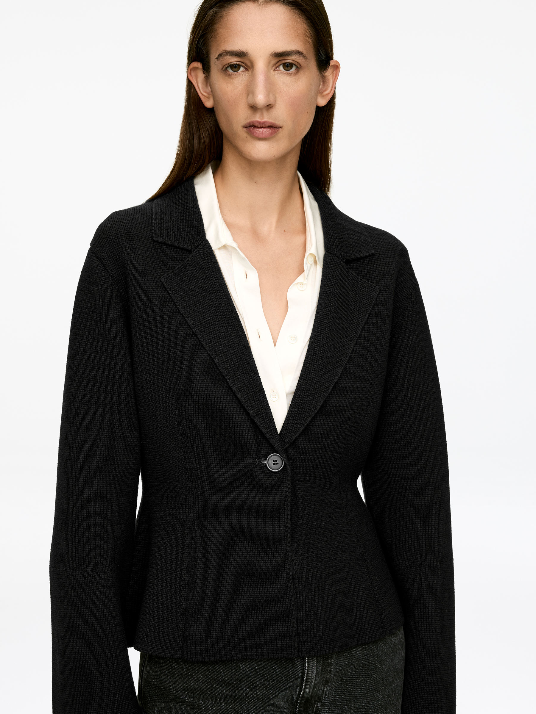 Strickjacke aus Wolle und Baumwolle - Schwarz - Regular Fit - Damen - StillMedia/Lookbook - 6