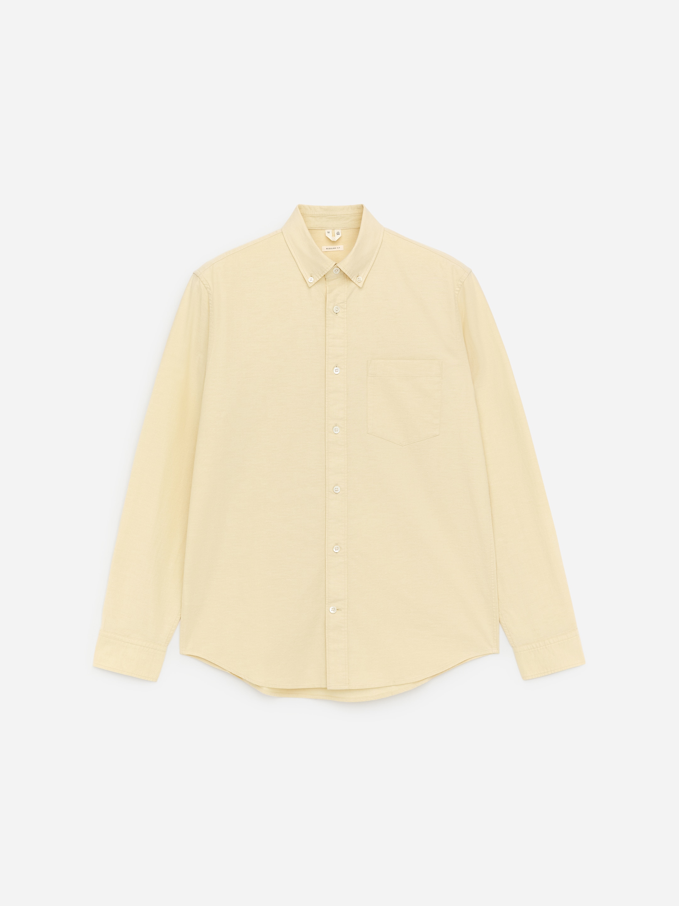 Regular Oxford Shirt-Yellow-18488