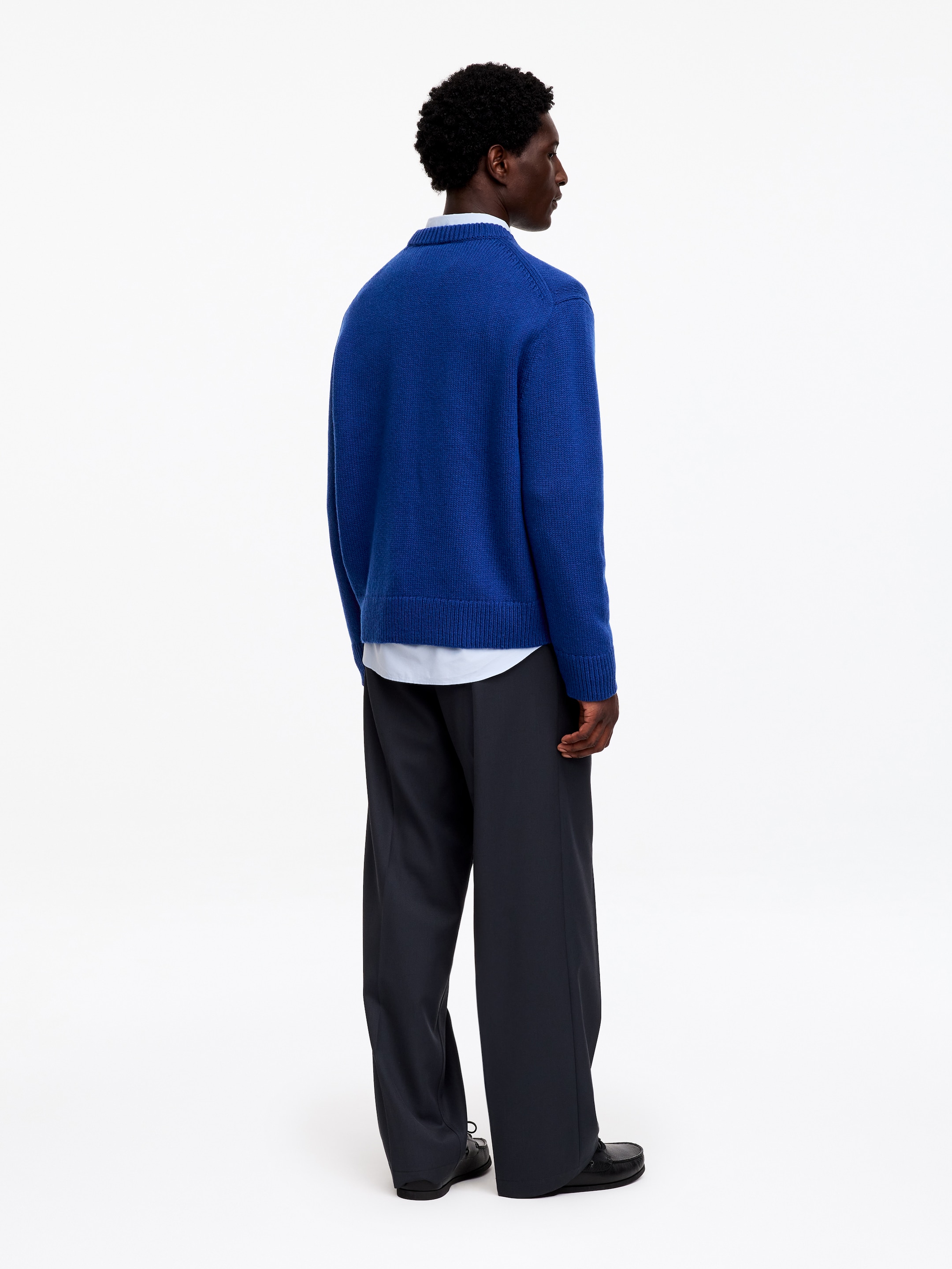 Maglione in lana pesante - Blu brillante - Relaxed fit - men - StillMedia/Lookbook - 4