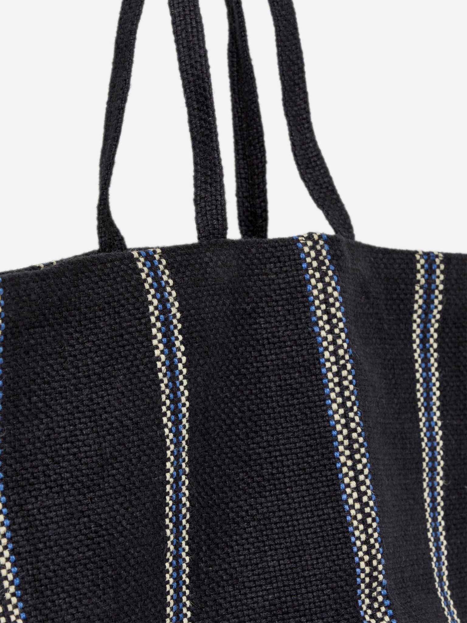 Jute tas - Donkerblauw/Beige/Blauw/geruit - 2
