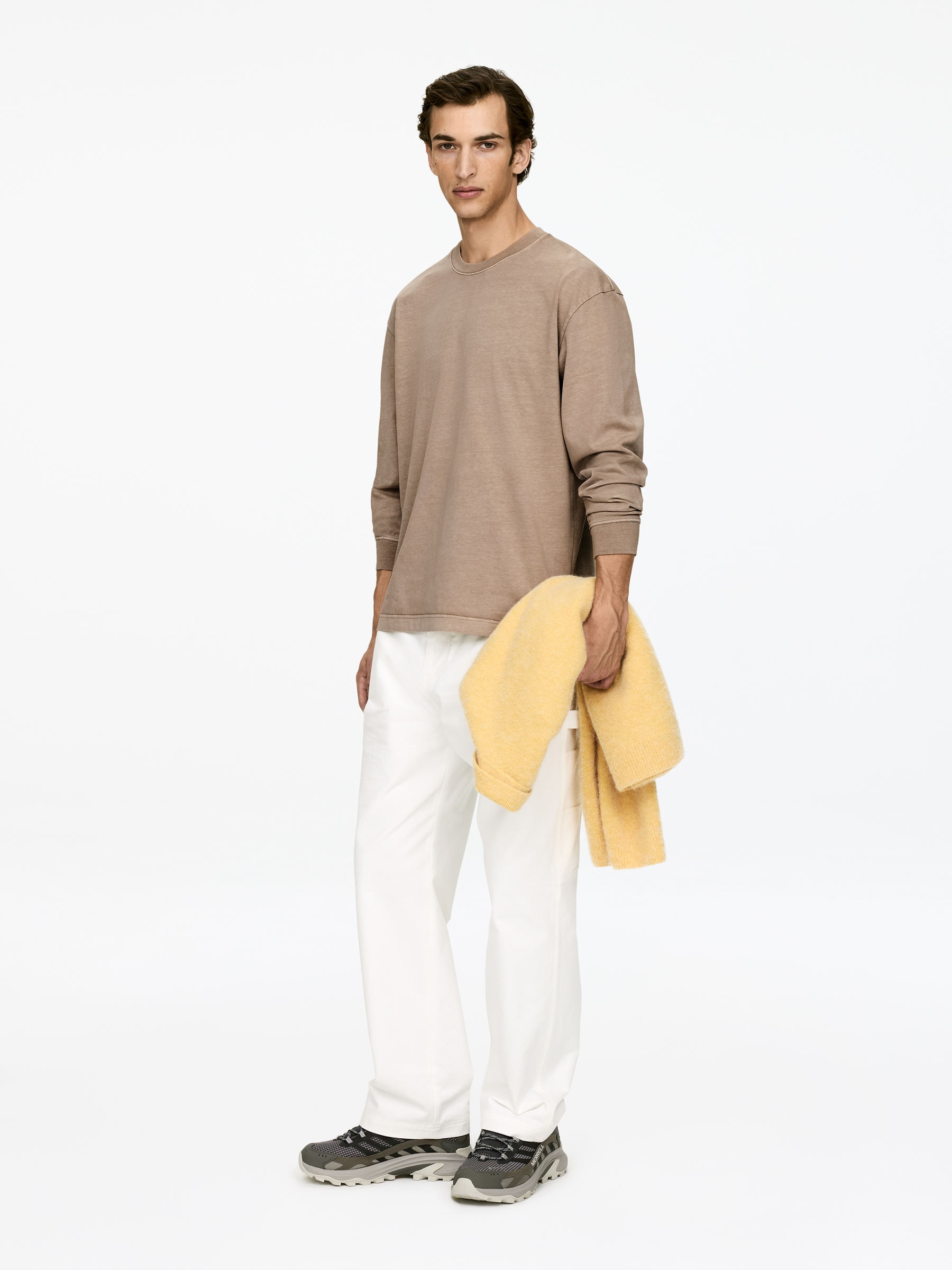 Long-Sleeve T-Shirt - Faded Beige - Regular fit - Men - StillMedia/Lookbook - 6