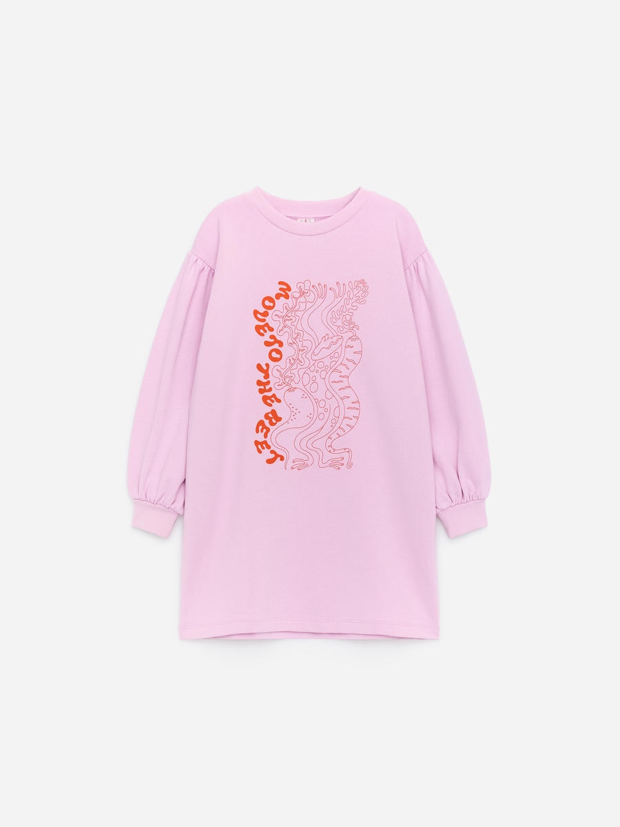 ARKET Girls  Sweatshirt Dress Pink,  size 86/92
