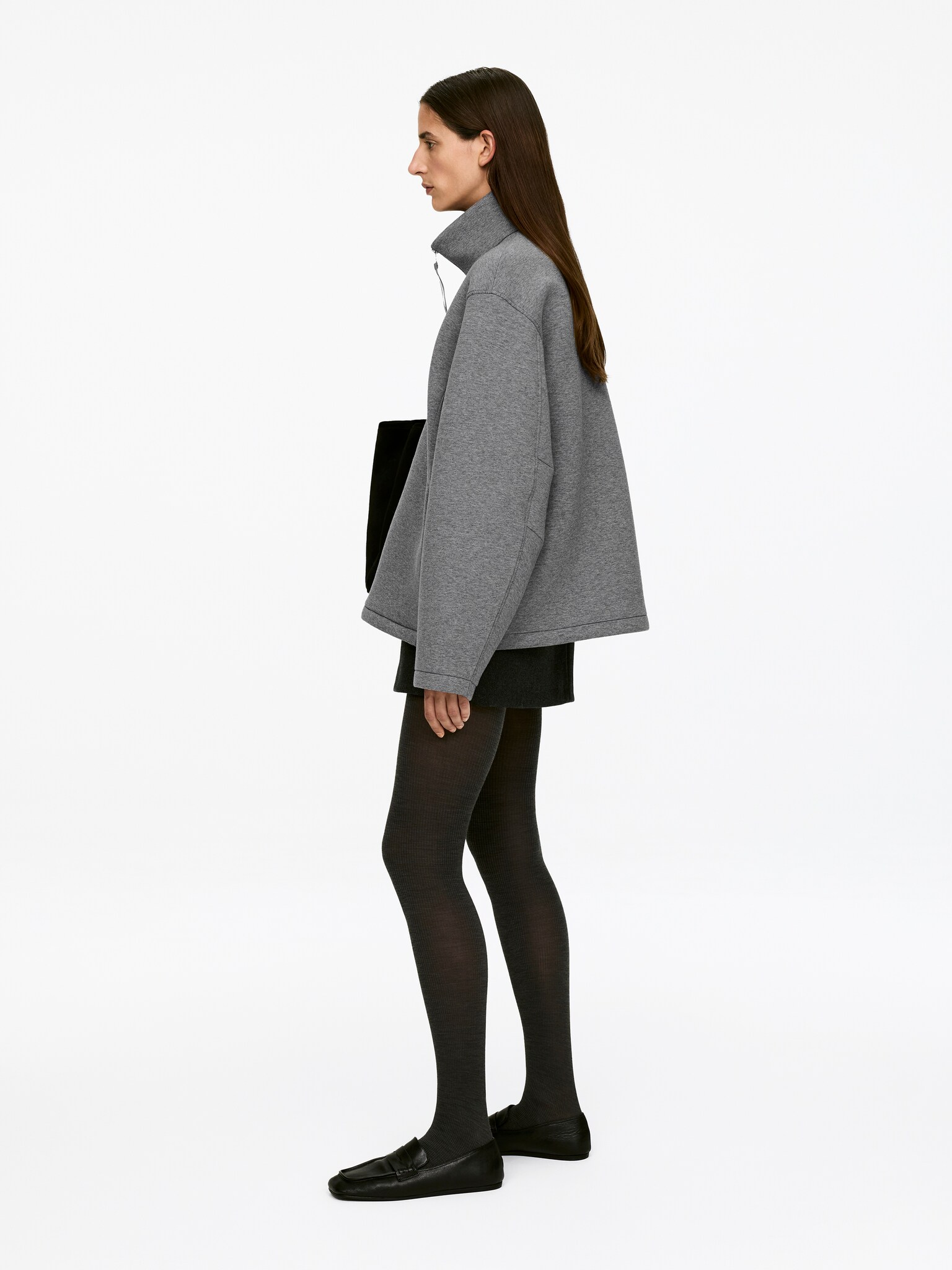 Veste en scuba - Gris chiné - 3