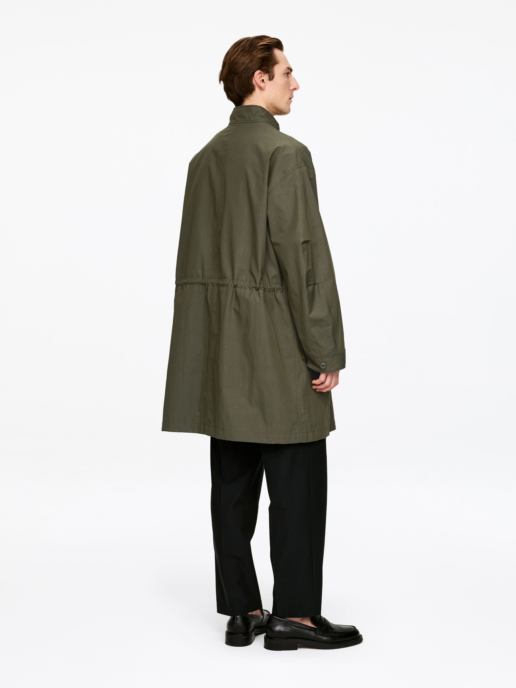 Cotton Blend Parka - Khaki Green - Relaxed fit - Men - StillMedia/Lookbook - 4