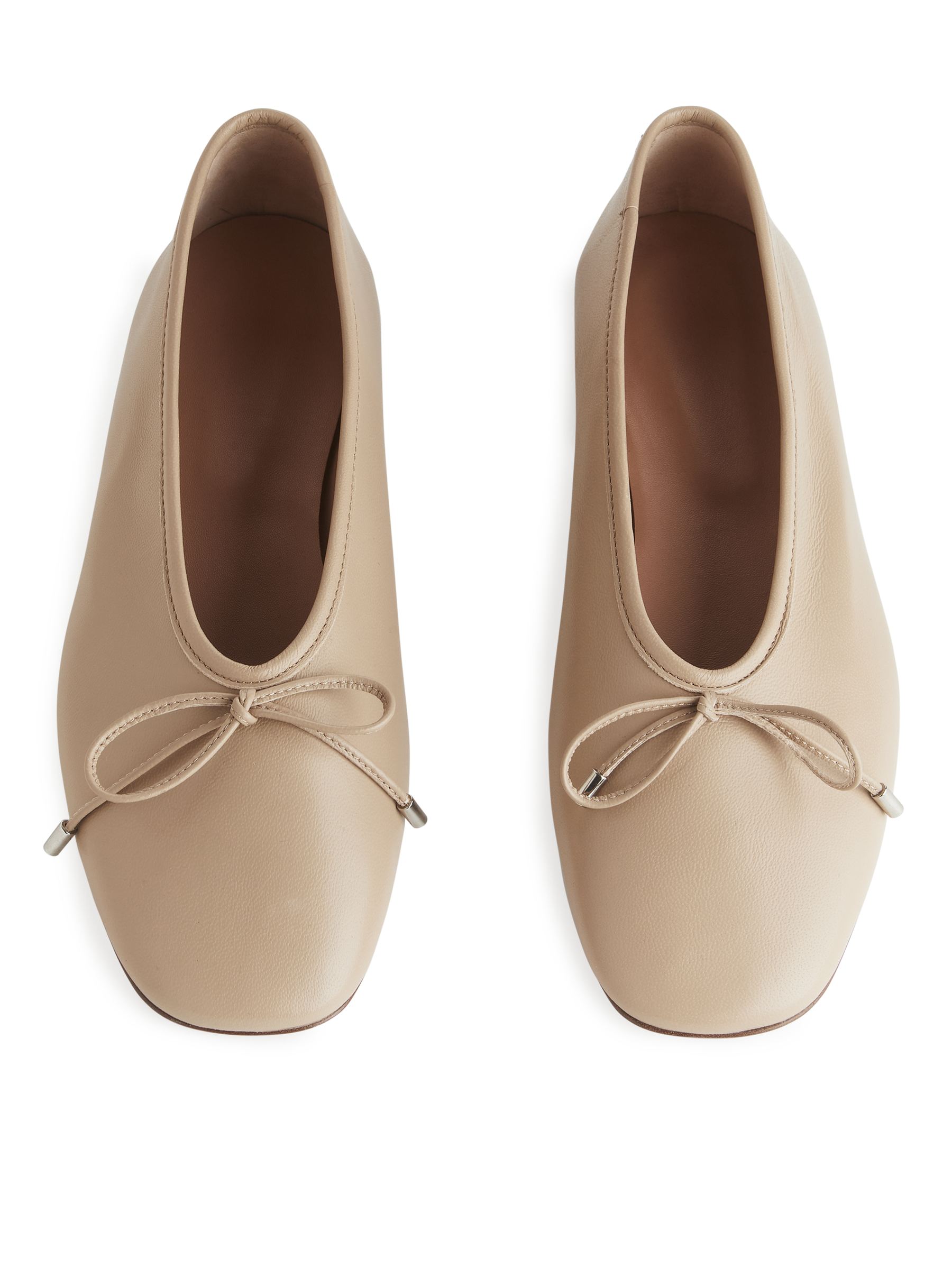 Leather Ballet Flat - Beige - Women - StillMedia/DescriptiveStillLife - 2