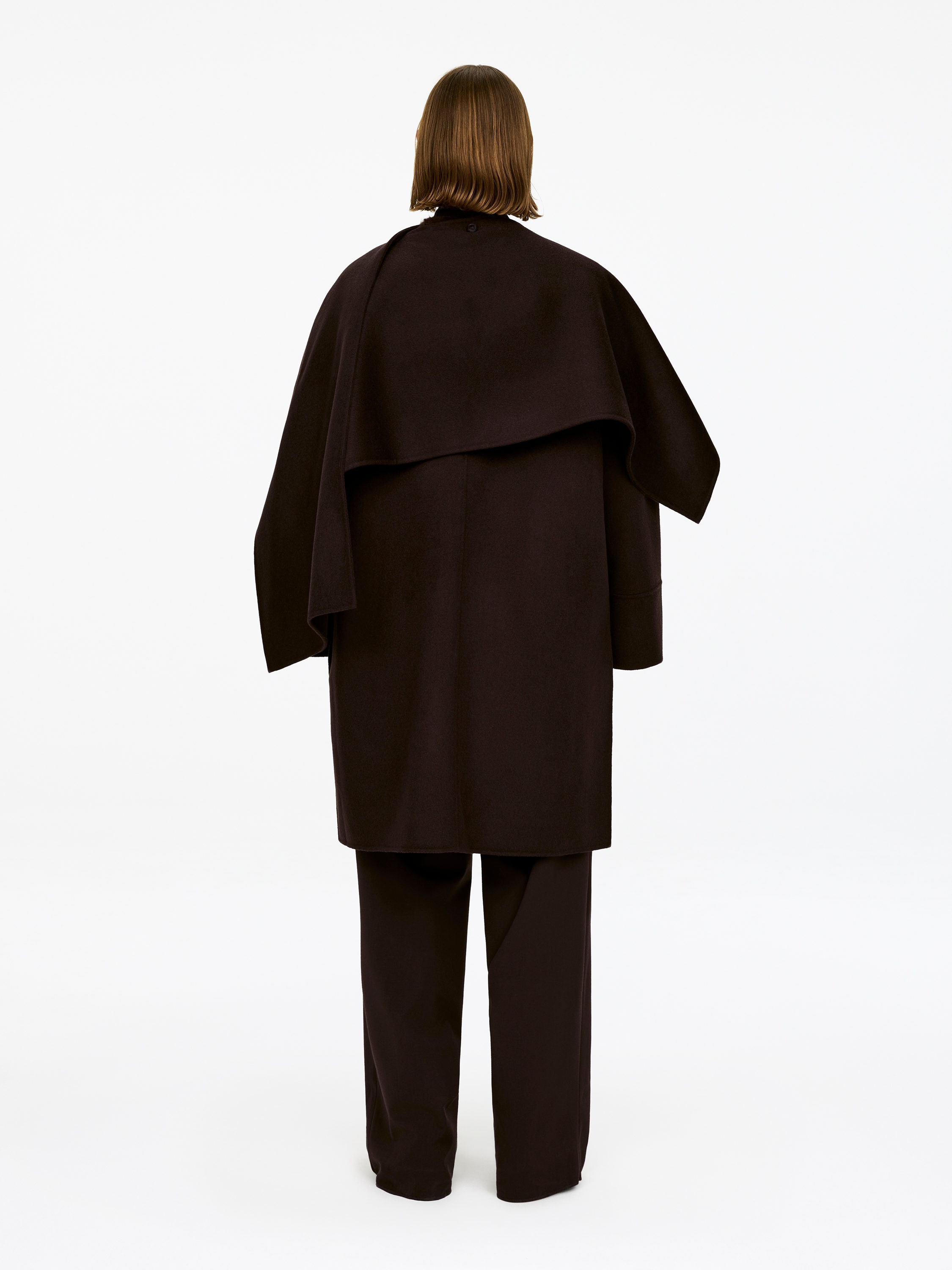 Cape Doublé Coat - Dark Brown - Regular fit - Women - StillMedia/Lookbook - 4