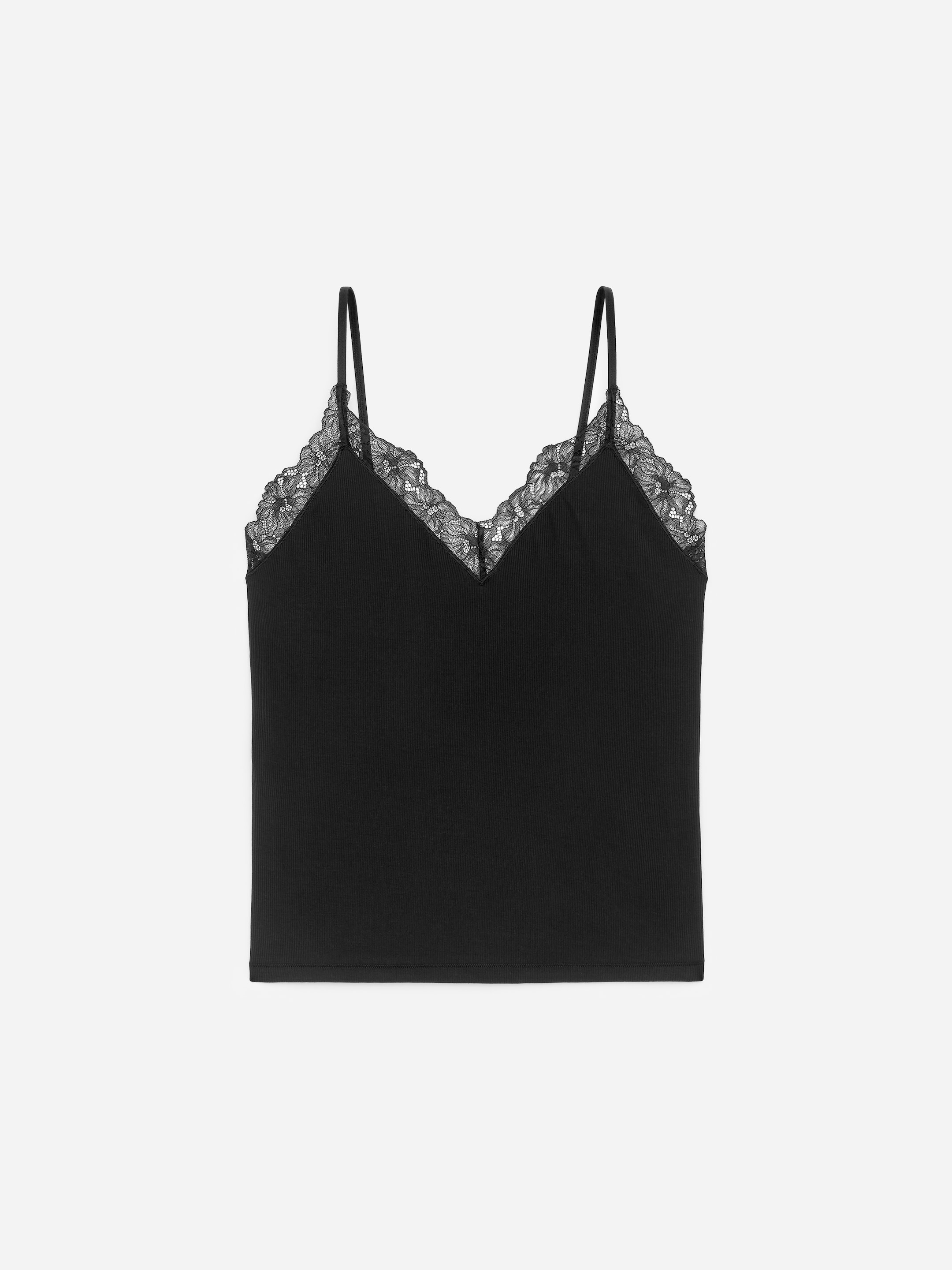 Trägertop mit Spitze - Schwarz - Slim Fit - Damen - StillMedia/DescriptiveStillLife - 1