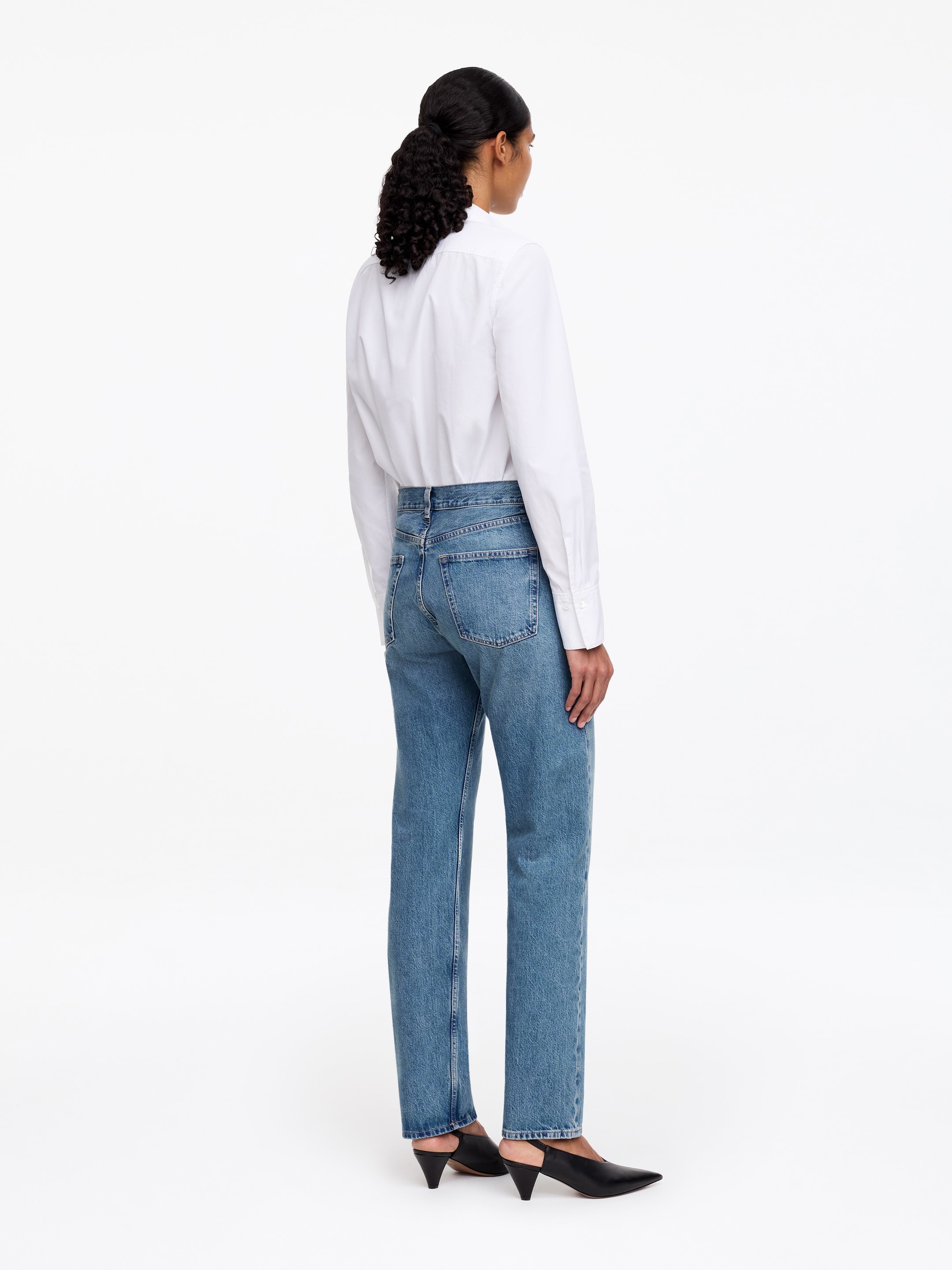 SNOW Straight Jeans - Mid Blue - Slim fit - Women - StillMedia/Lookbook - 6