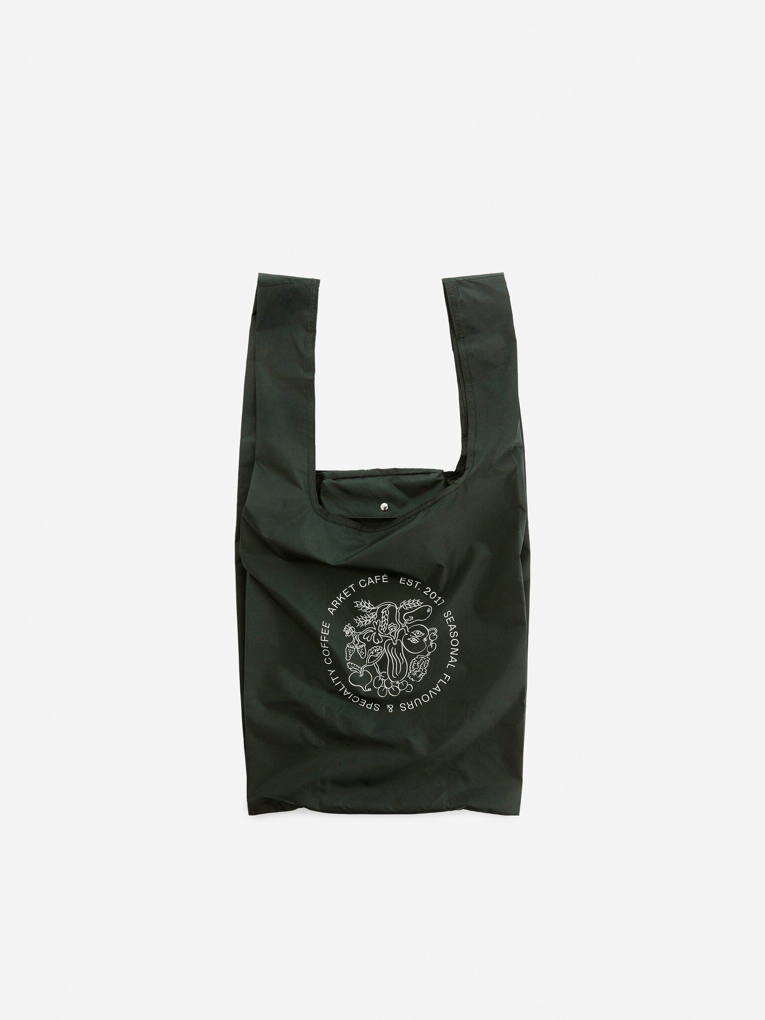 ARKET CAFÉ Packable Tote - Dark Green - 3