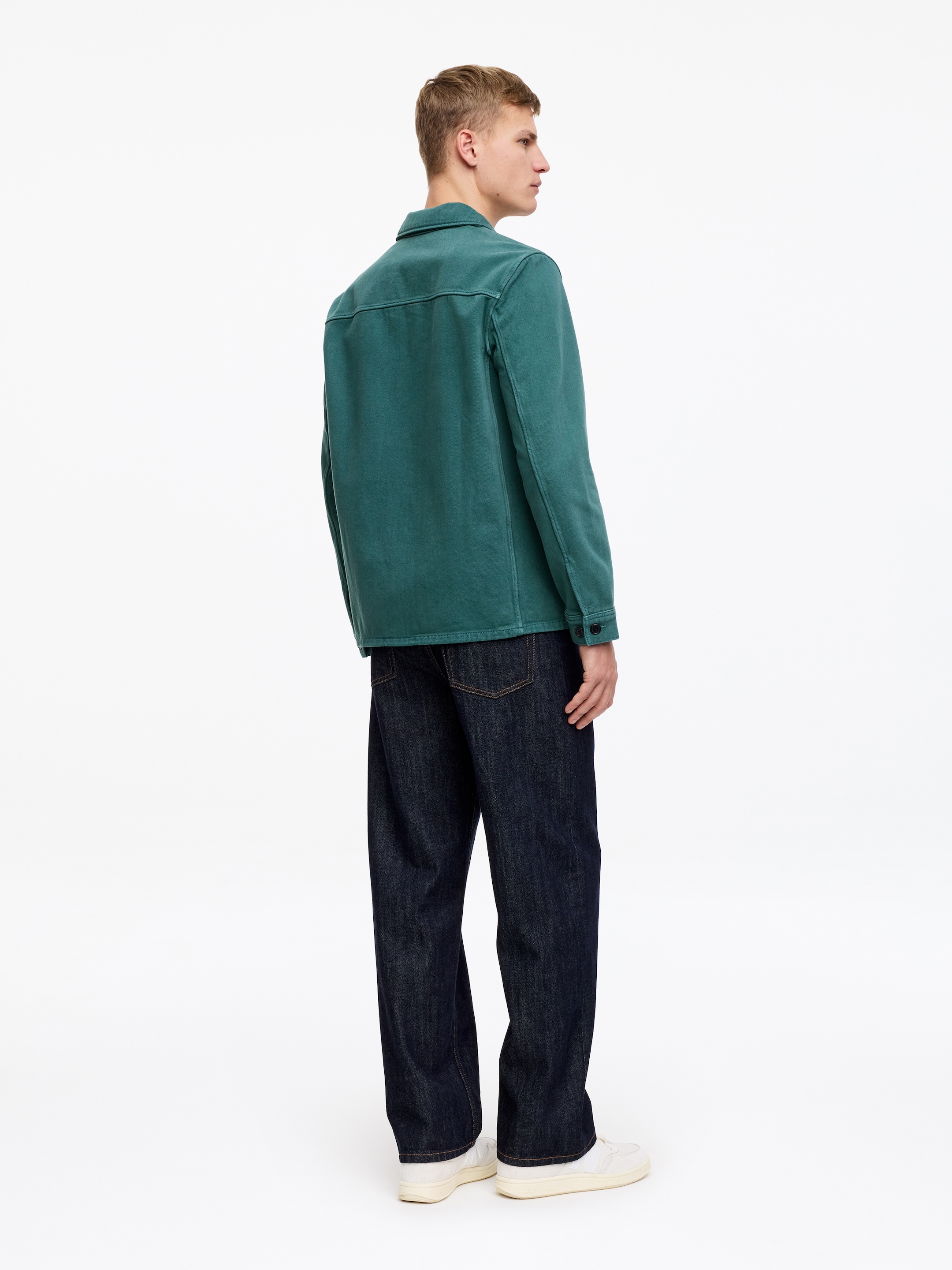 Overdyed-Overshirt aus Twill - Grün - Regular Fit - Herren - StillMedia/Lookbook - 5