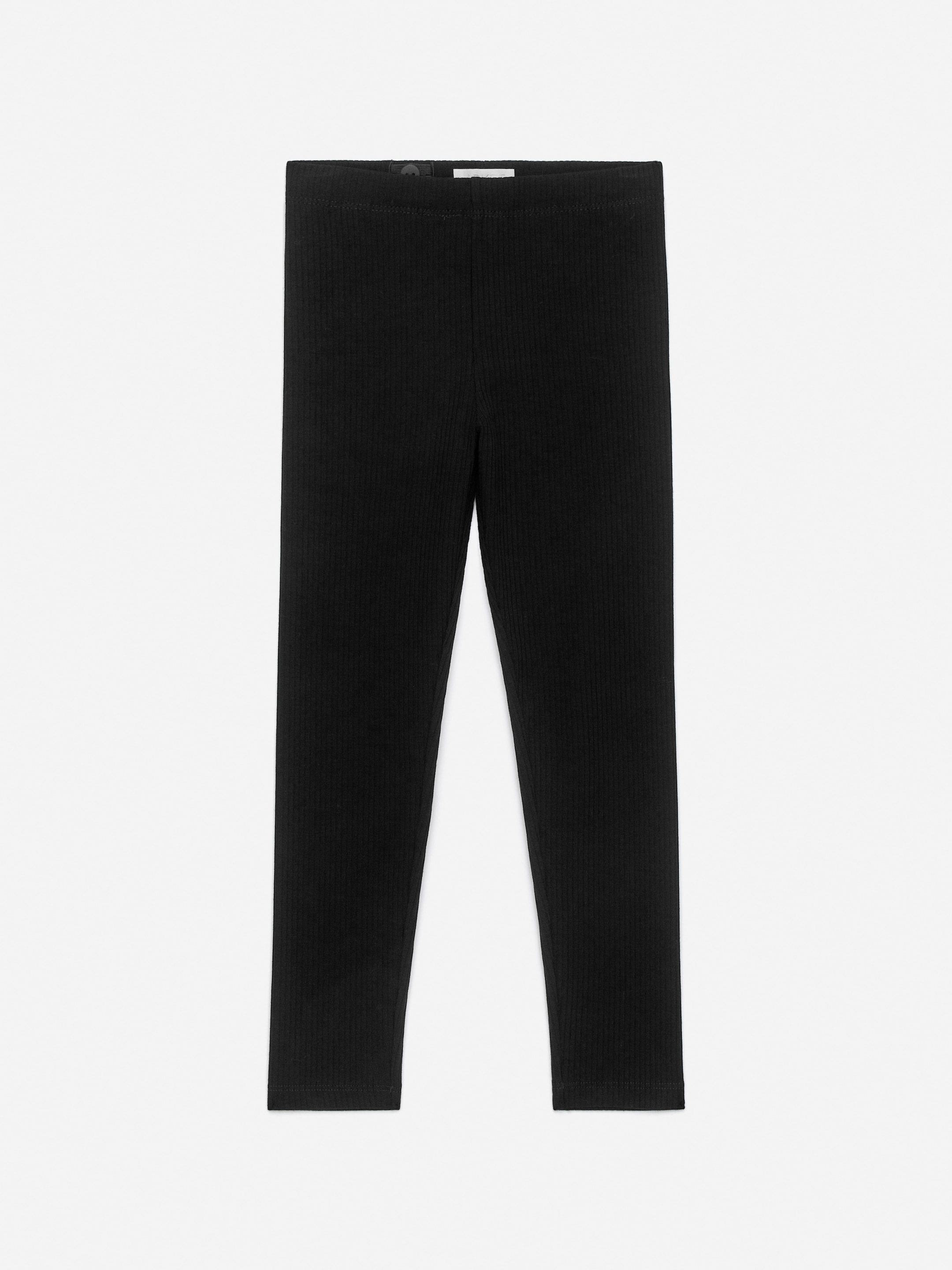 Zobacz większy obraz: Dżersejowe legginsy w prążki - Czarny - Dziecko | H&M PL 1