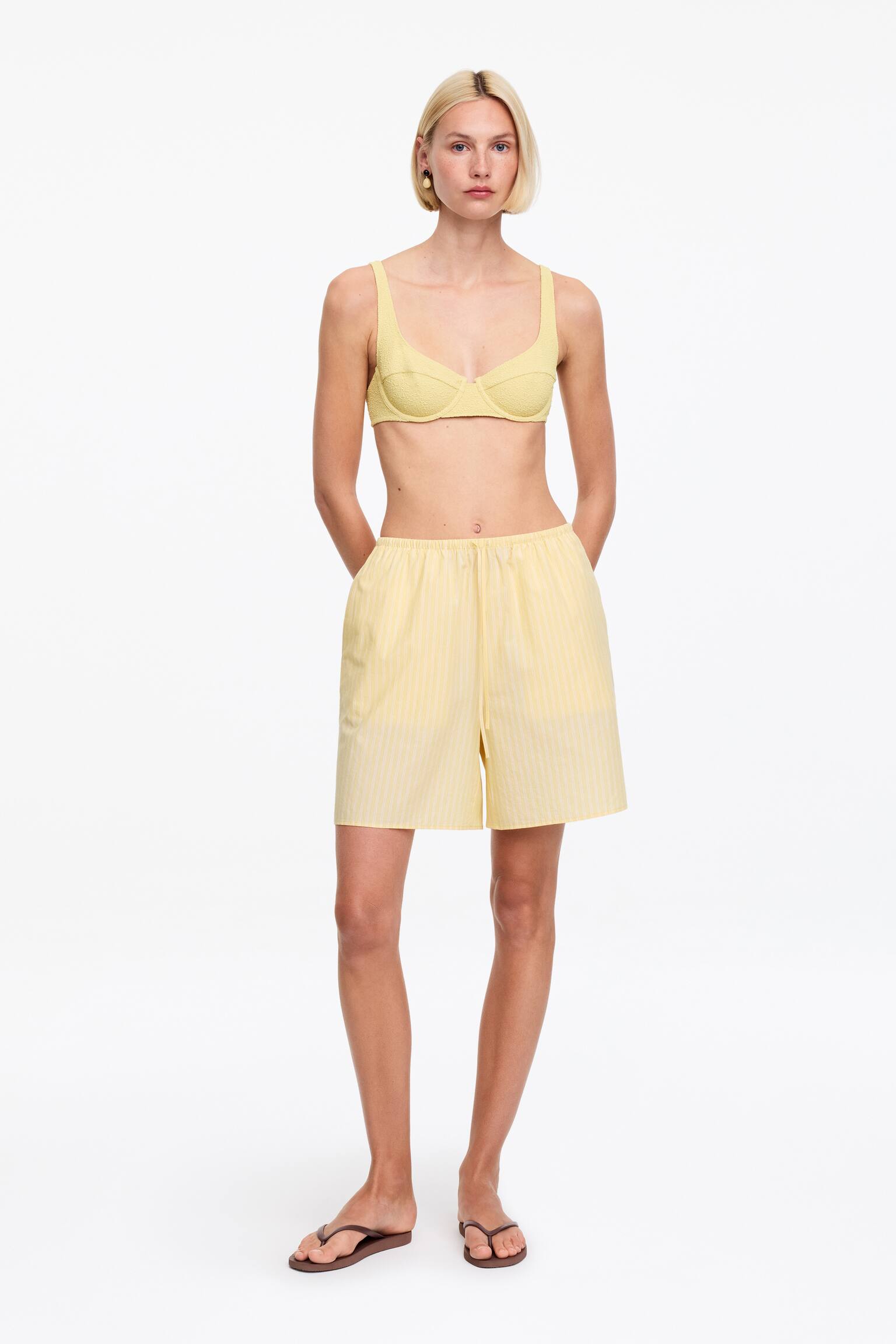 Bomullsshorts - Gul - 1