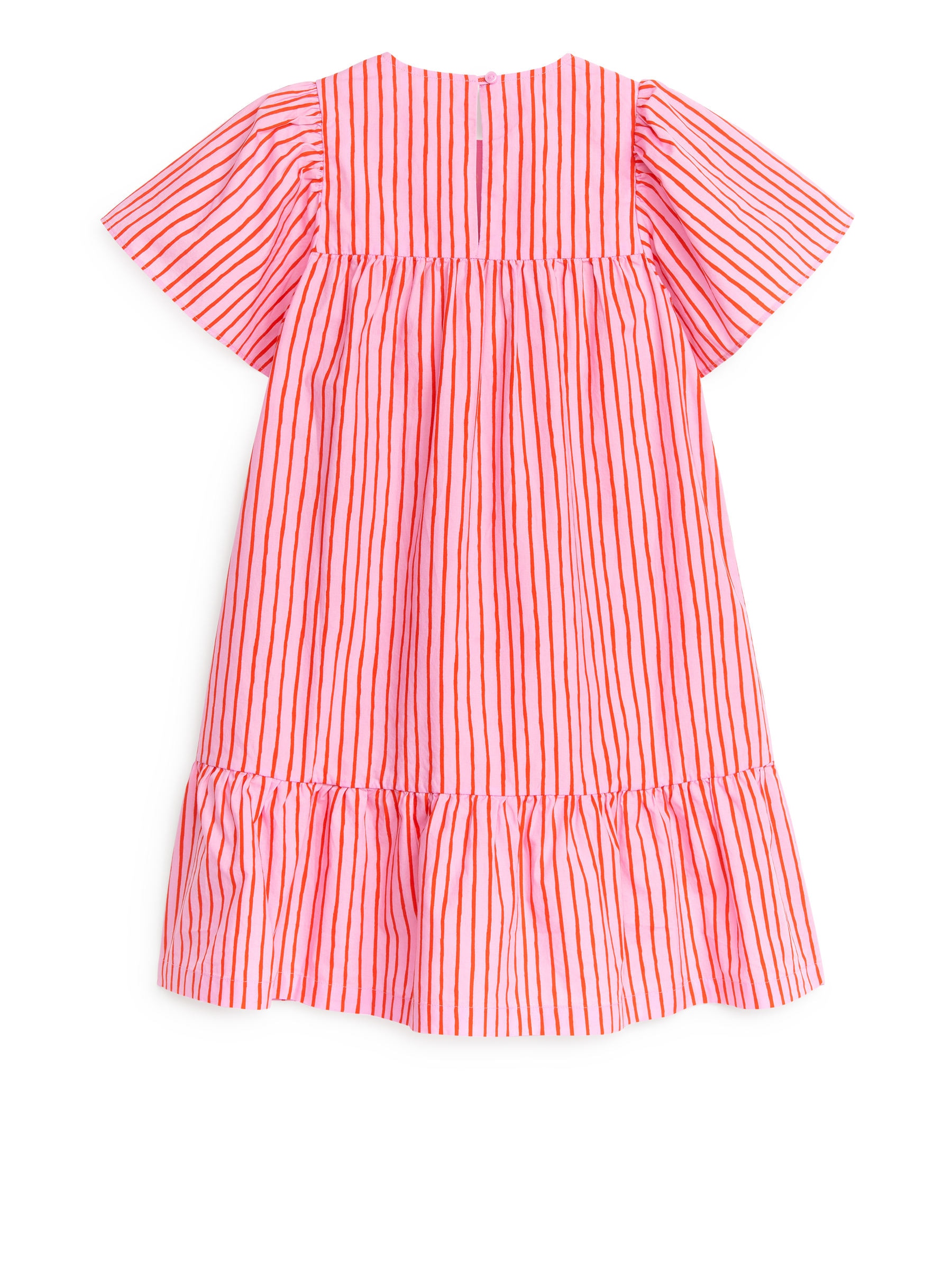 Kleid aus Baumwoll-Popeline - Rosa/Rot - Relaxed Fit - Kinder - StillMedia/DescriptiveStillLife - 1