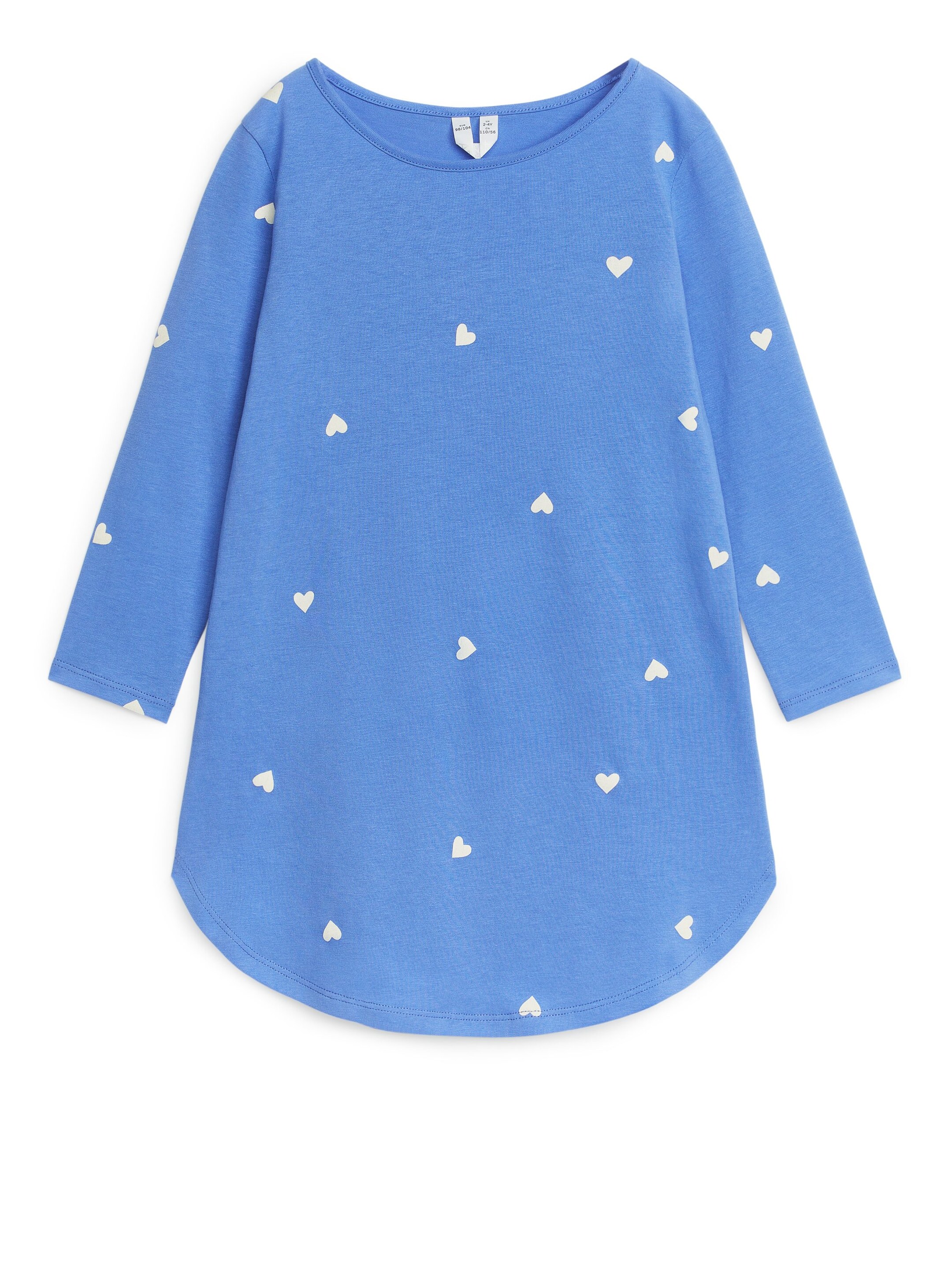 View larger image: Long-Sleeve Jersey Nightdress - Blue/White - Kids | H&M GB 1