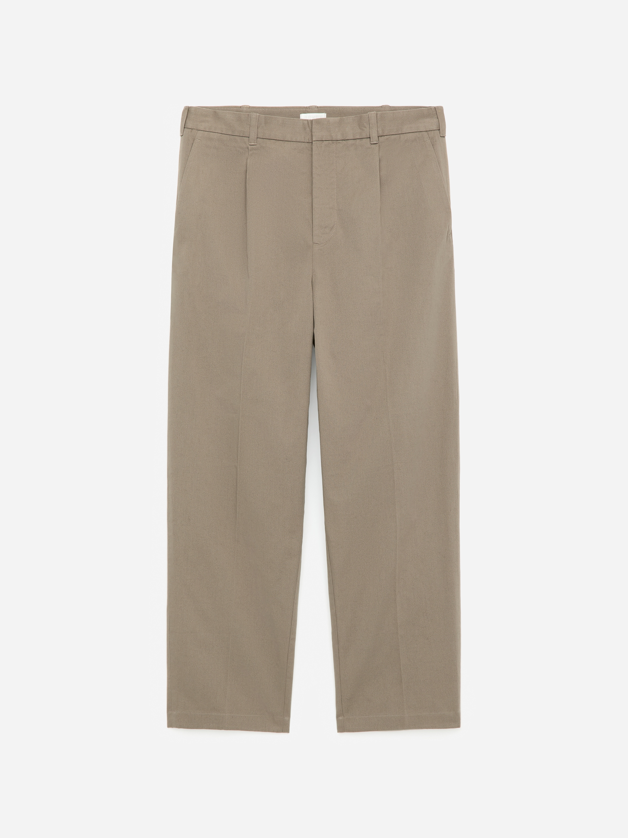 Pantalon ample en coton-Beige-17522