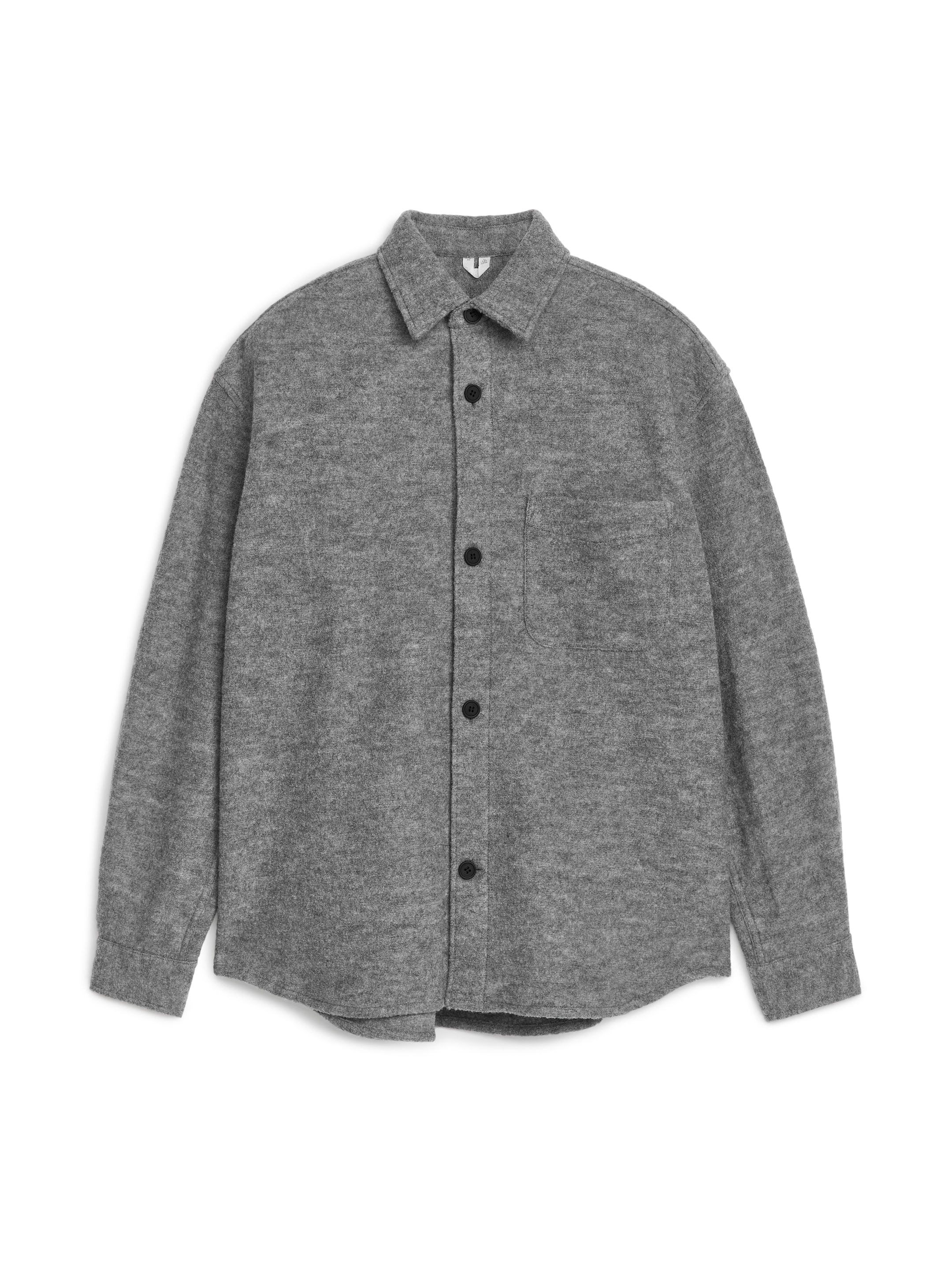 Boucléskjorta i ull - Grå - Loose fit - Men - StillMedia/DescriptiveStillLife - 2
