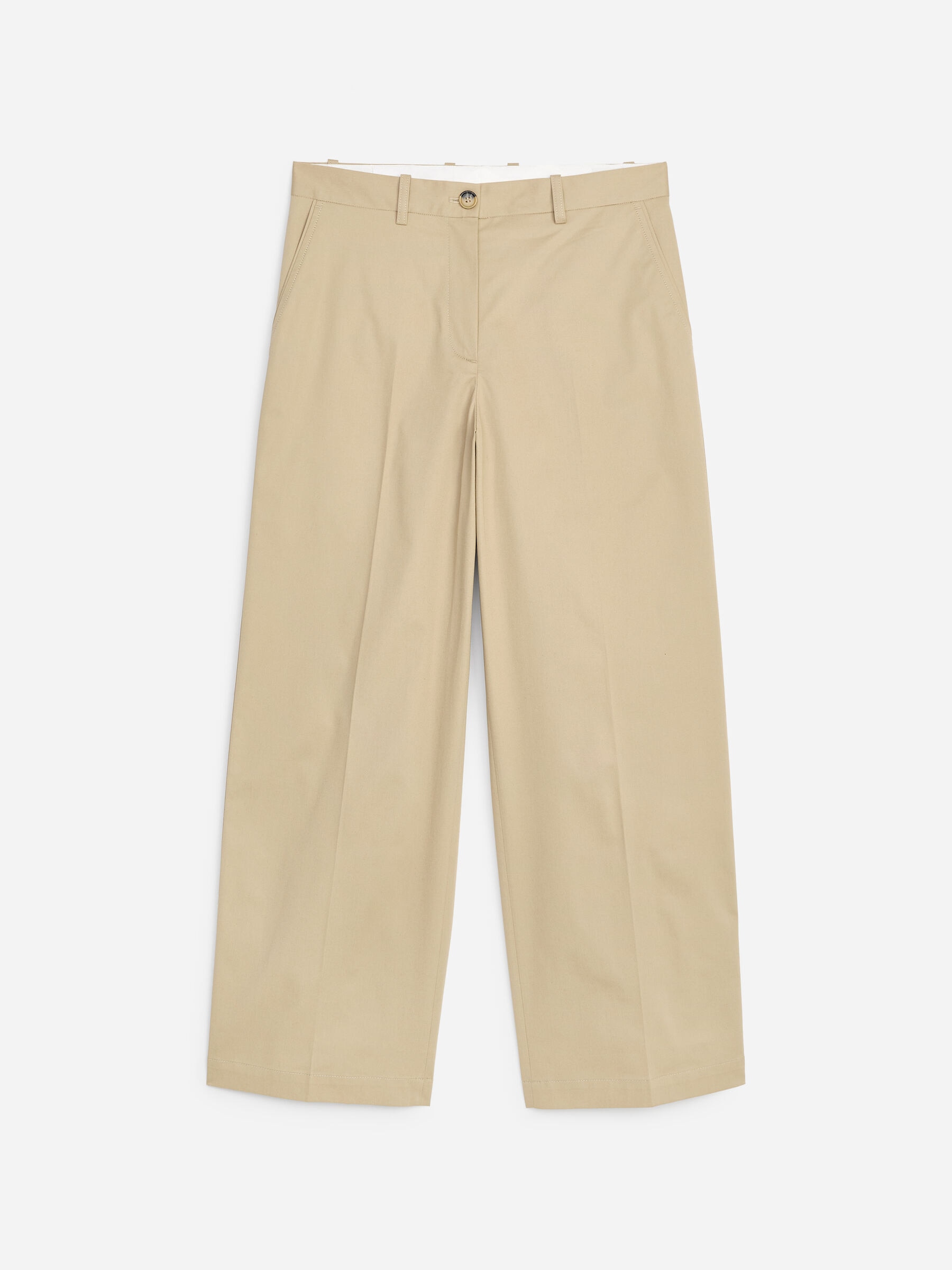 Chinohose mit niedrigem Bund-#9D9584-19713