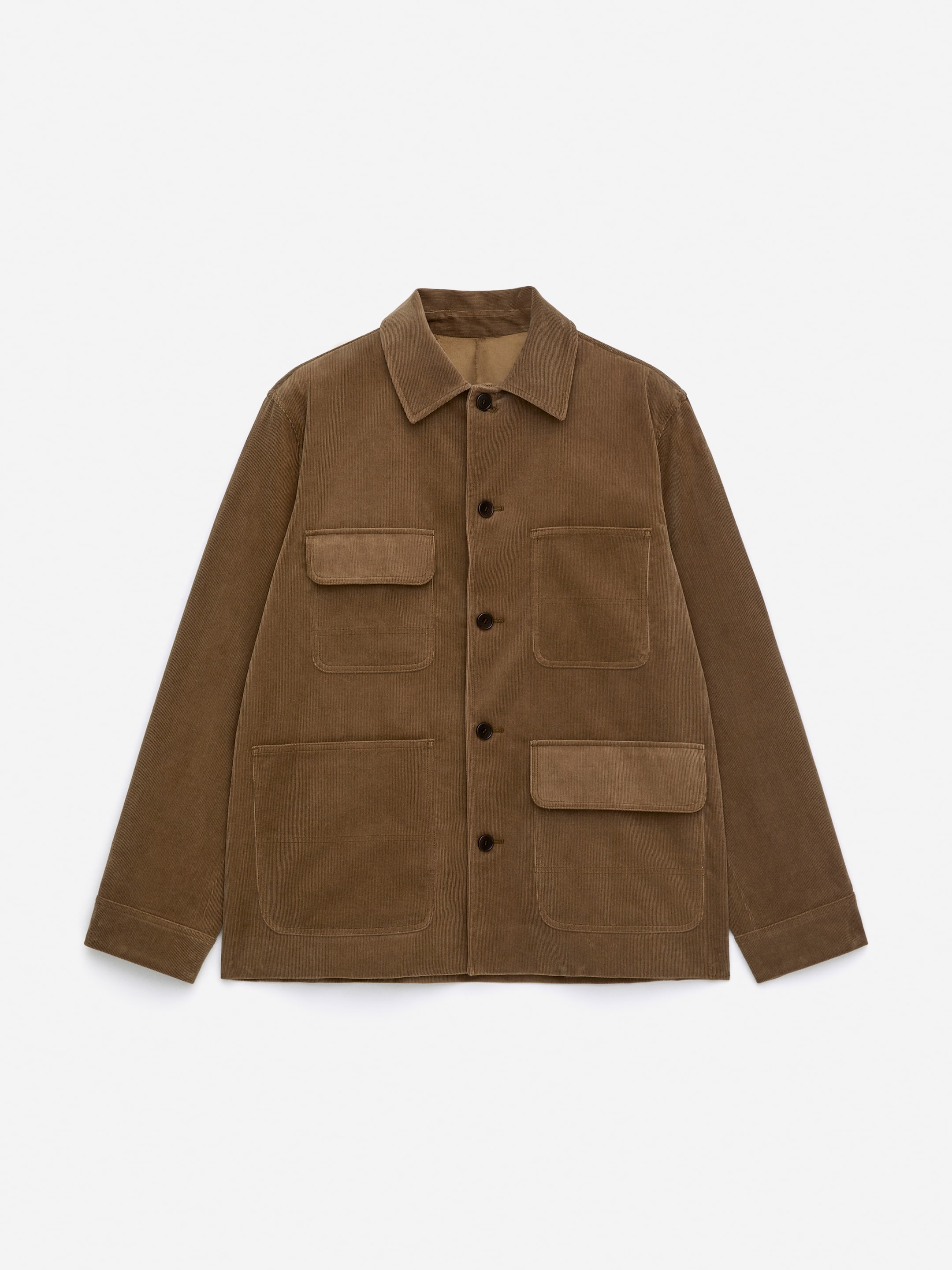 Giacca utility in velluto a coste-#674b34-16111