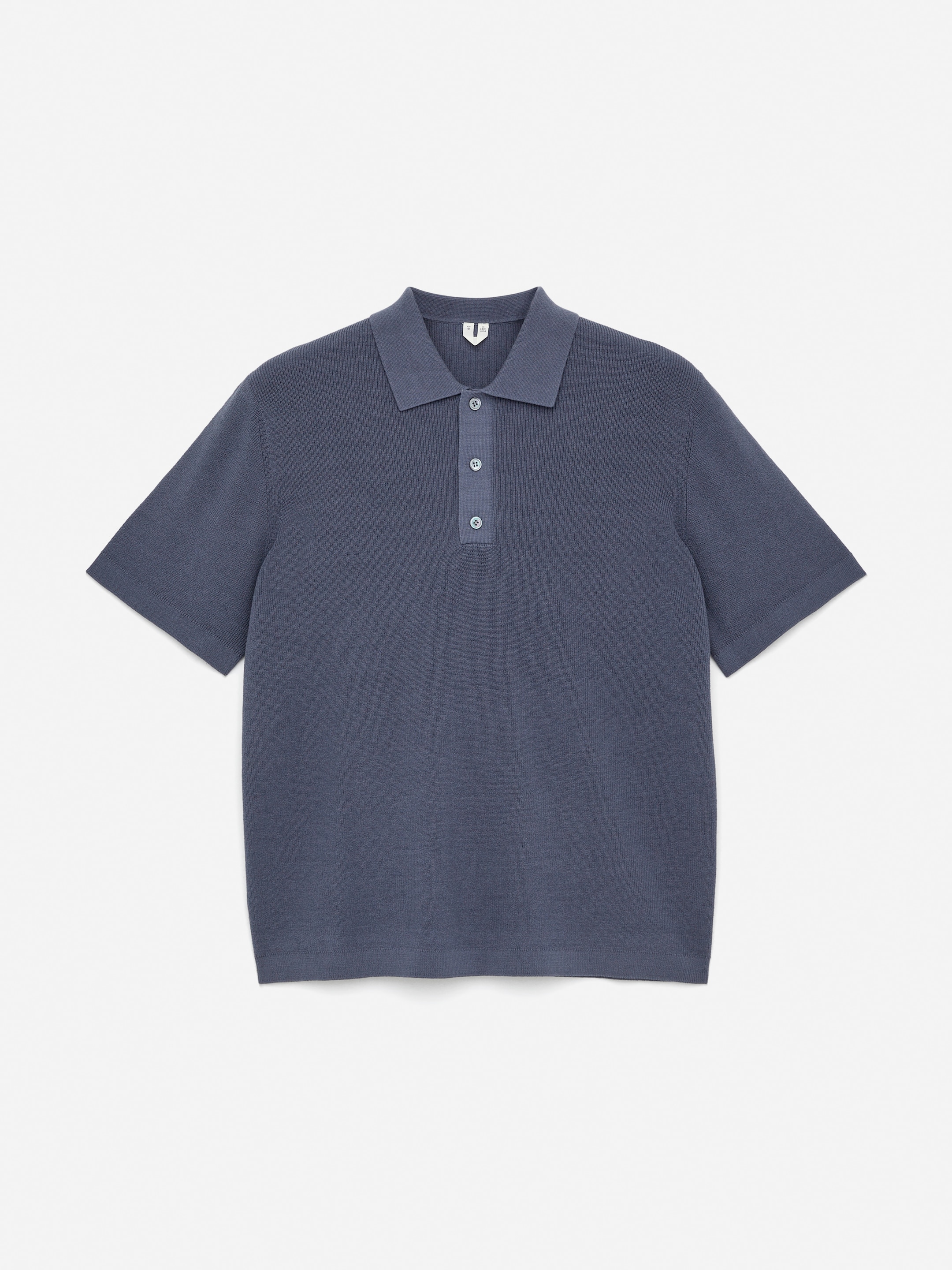 Se større billede: Finstrikket poloshirt - Blå - HERRE | H&M DK 1