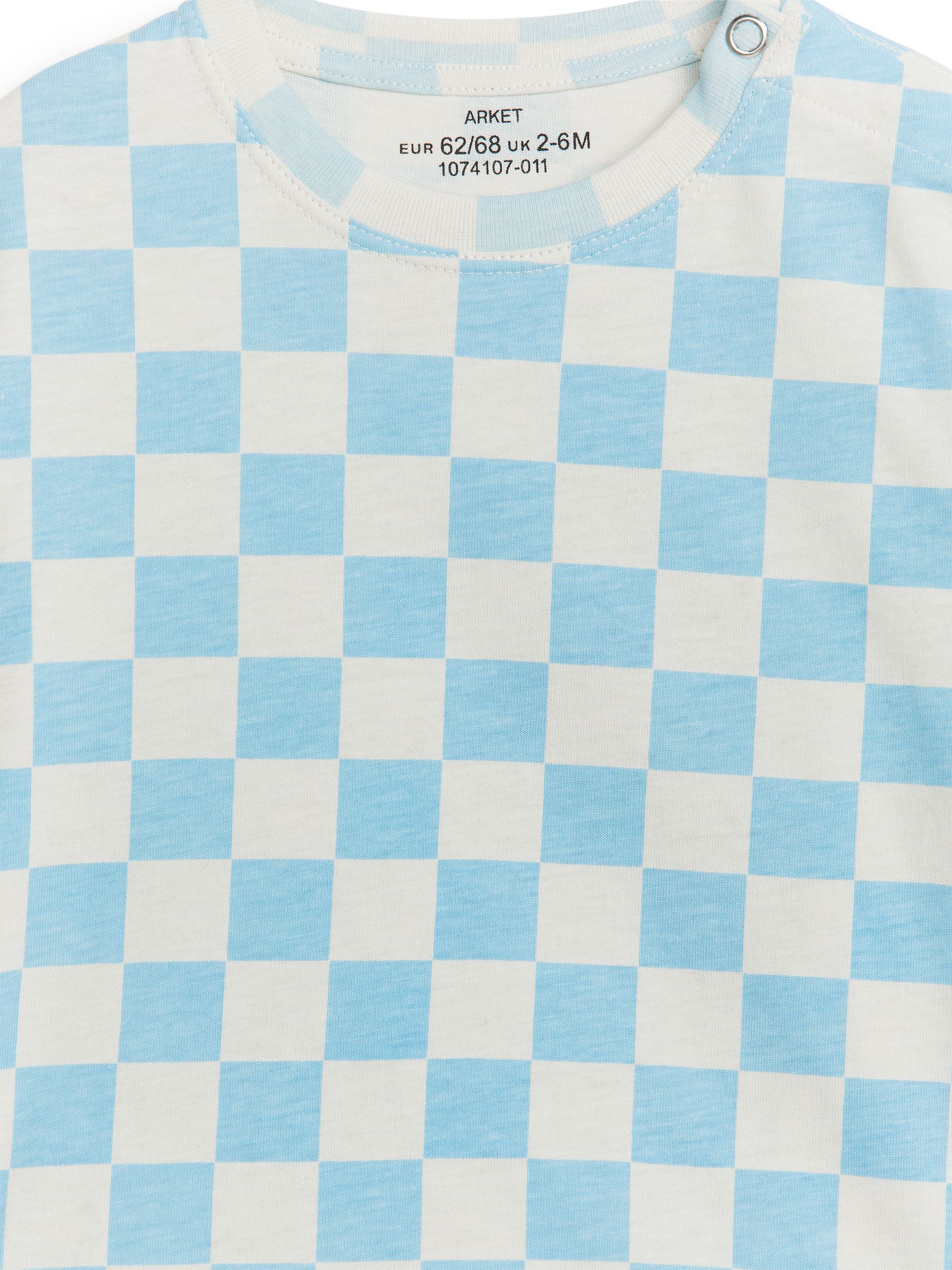 Short-Sleeved T-Shirt - Light Blue/Off White - Fason normalny - Children - StillMedia/DescriptiveDetail - 3