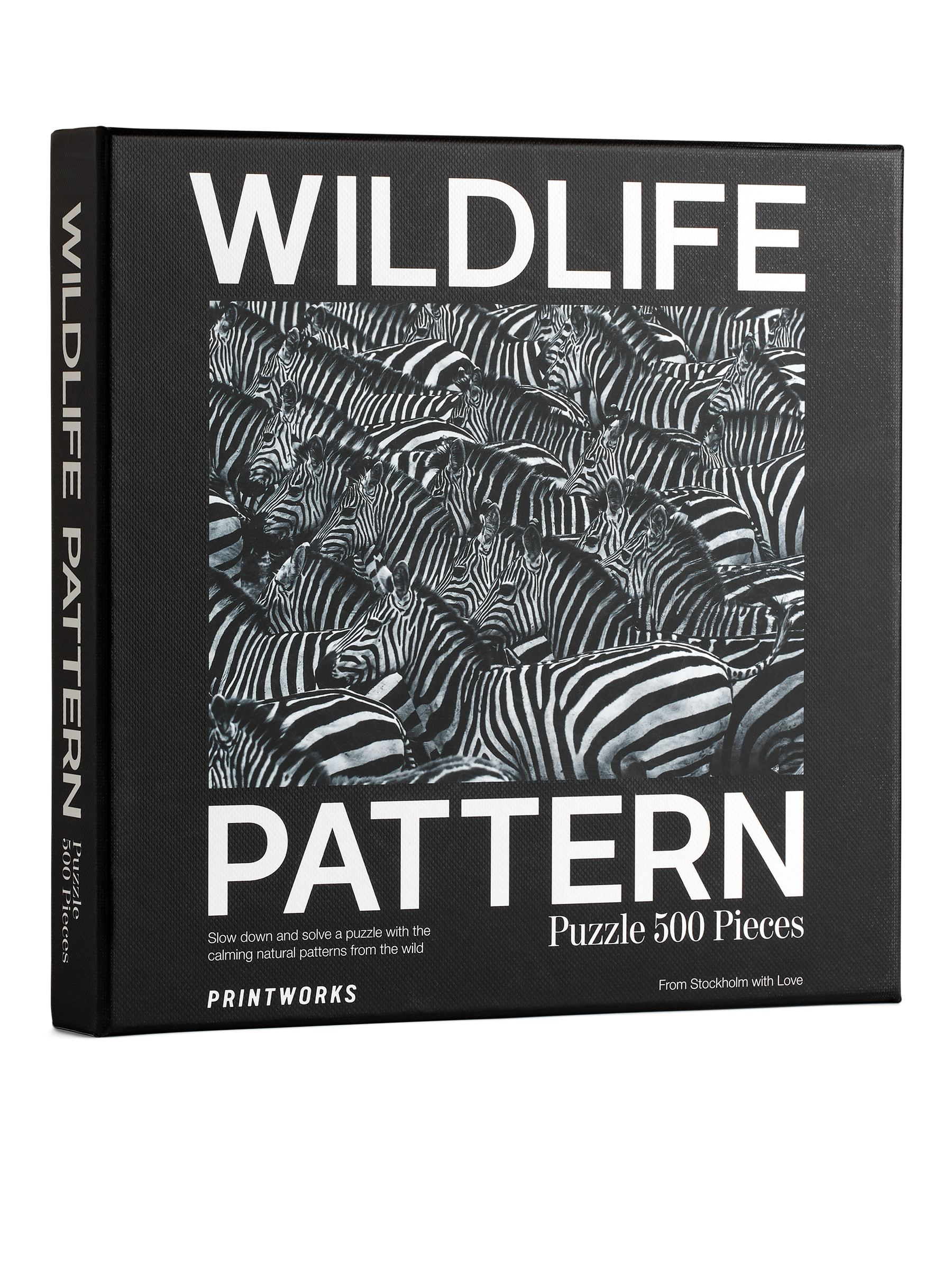 Tierwelt-Puzzle mit Zebras von Printworks, 500  Te - Schwarz - Haushaltswaren - StillMedia/DescriptiveStillLife - 4