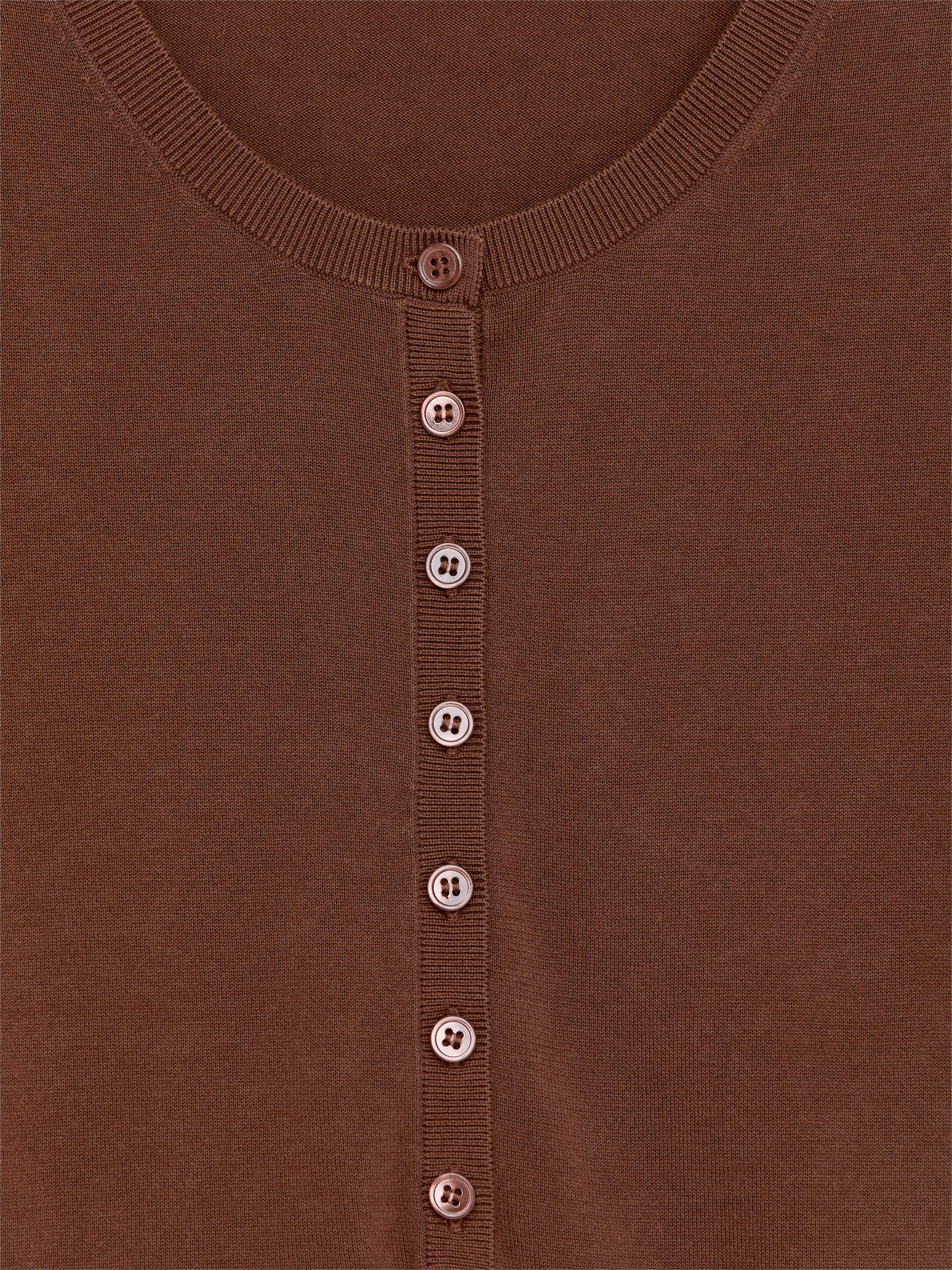 Visualizza immagine più grande: Top serafino in cotone - Marrone scuro - DONNA | H&M IT 6