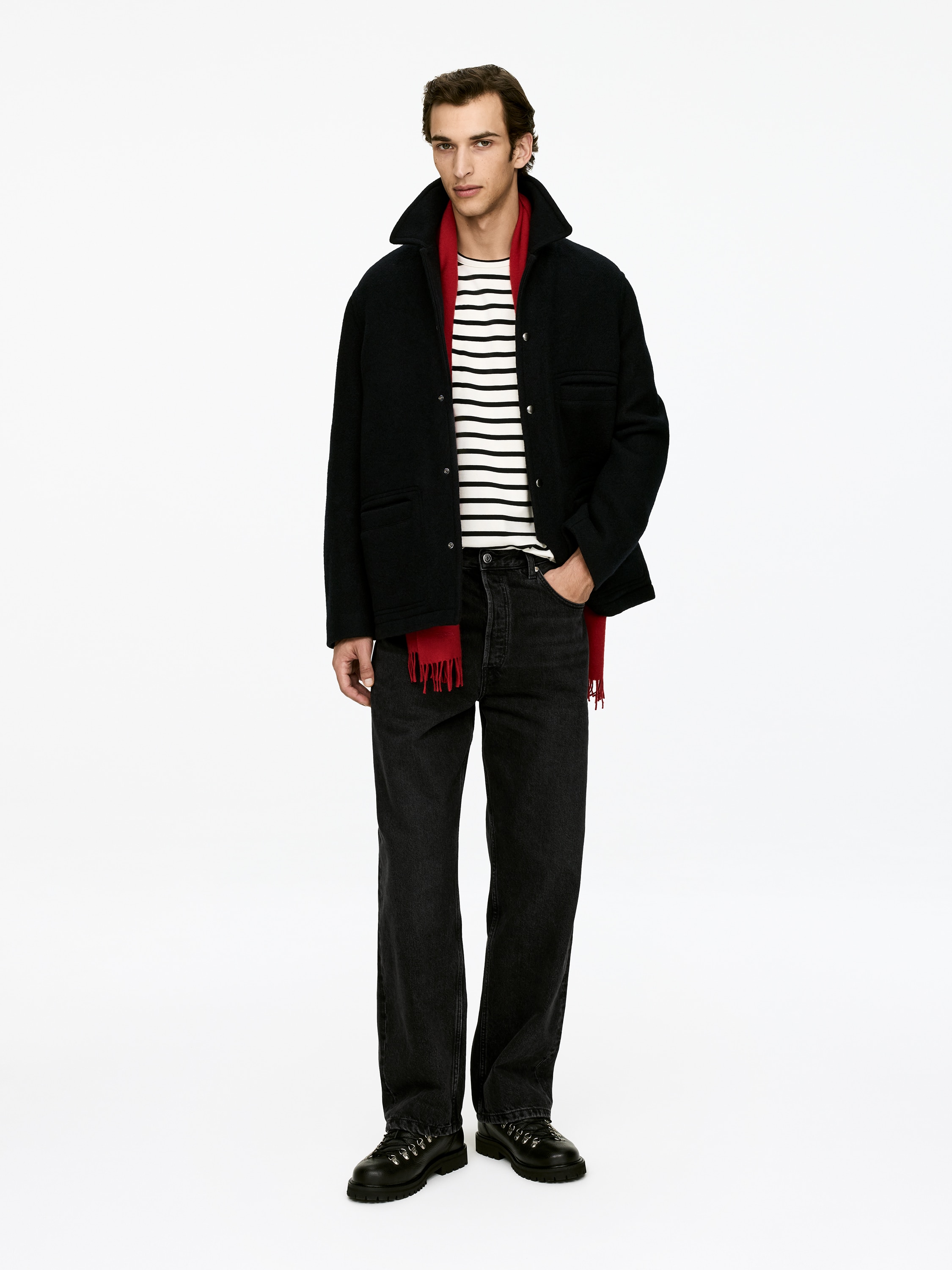 MIST jeans met wijde pasvorm - Zwart/Middenblauw/grijs/Donkerblauw/Middenblauw/Donkerblauw