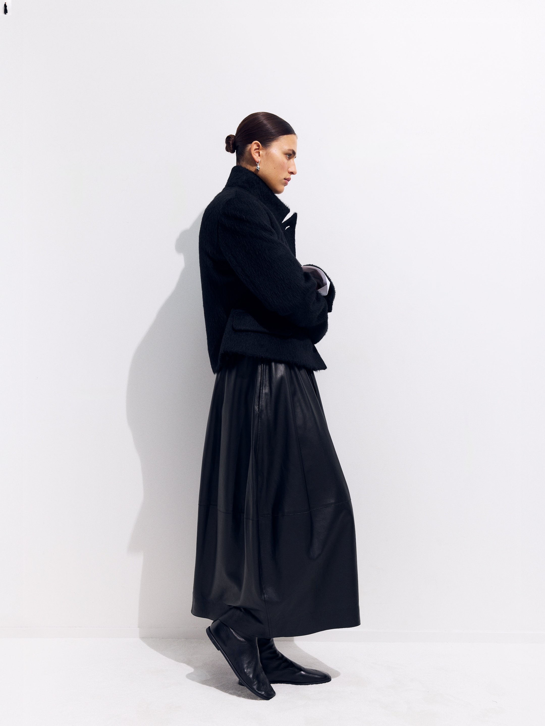 Leather Sock Boots - Black - Women - StillMedia/Environmental - 1